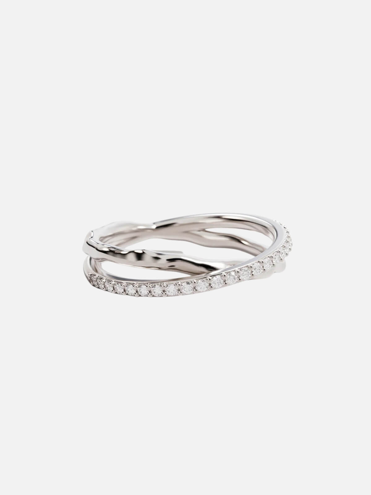 Sterling Silver Entwined Hearts Ring