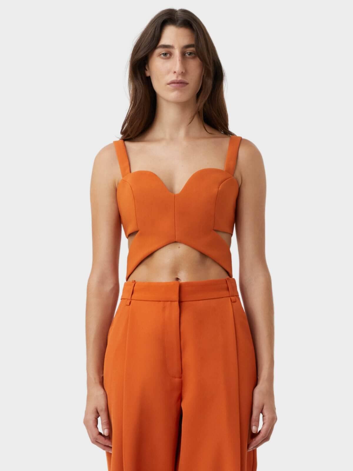 Camilla and Marc | Bela Bodice Top - Tangerine | Perlu