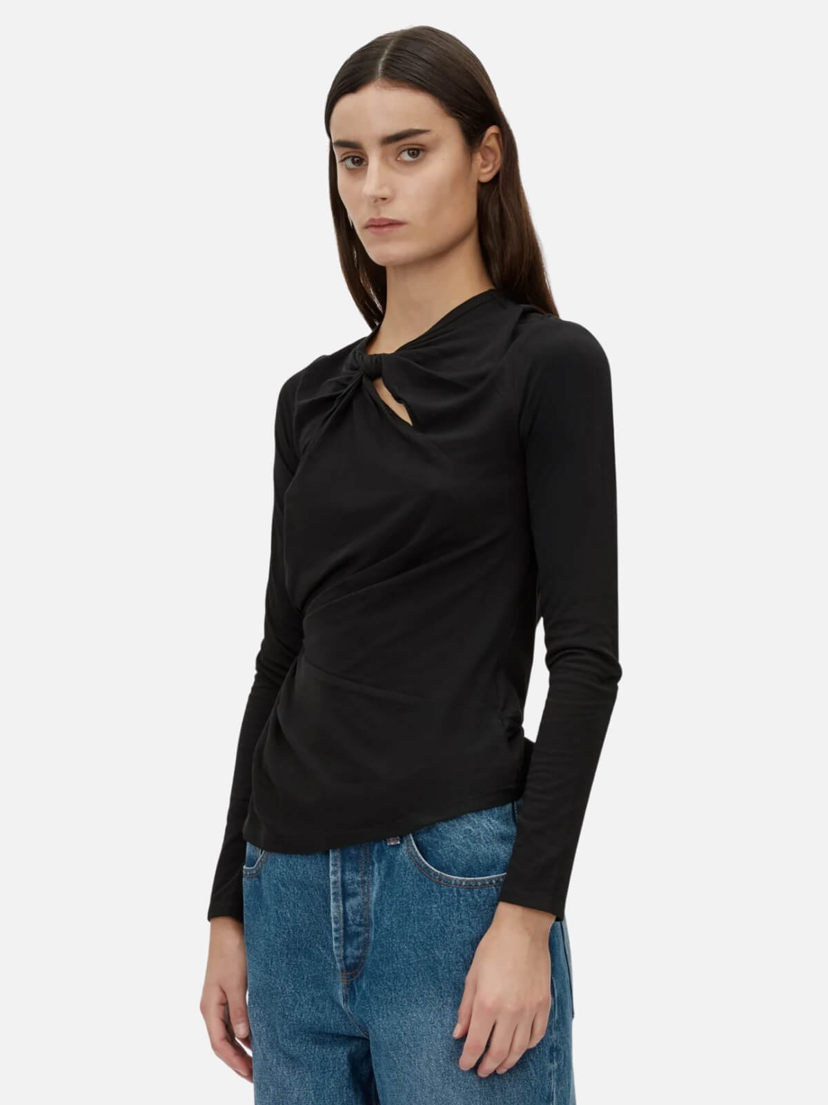 Felton Knot Long Sleeve Tee - Black
