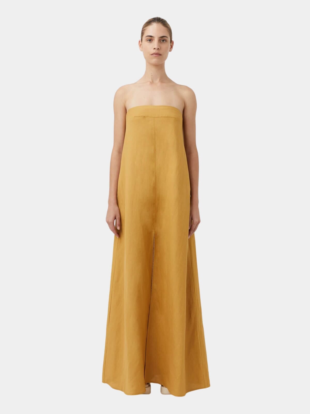 Camilla and Marc | Honora Strapless Dress - Gold | Perlu