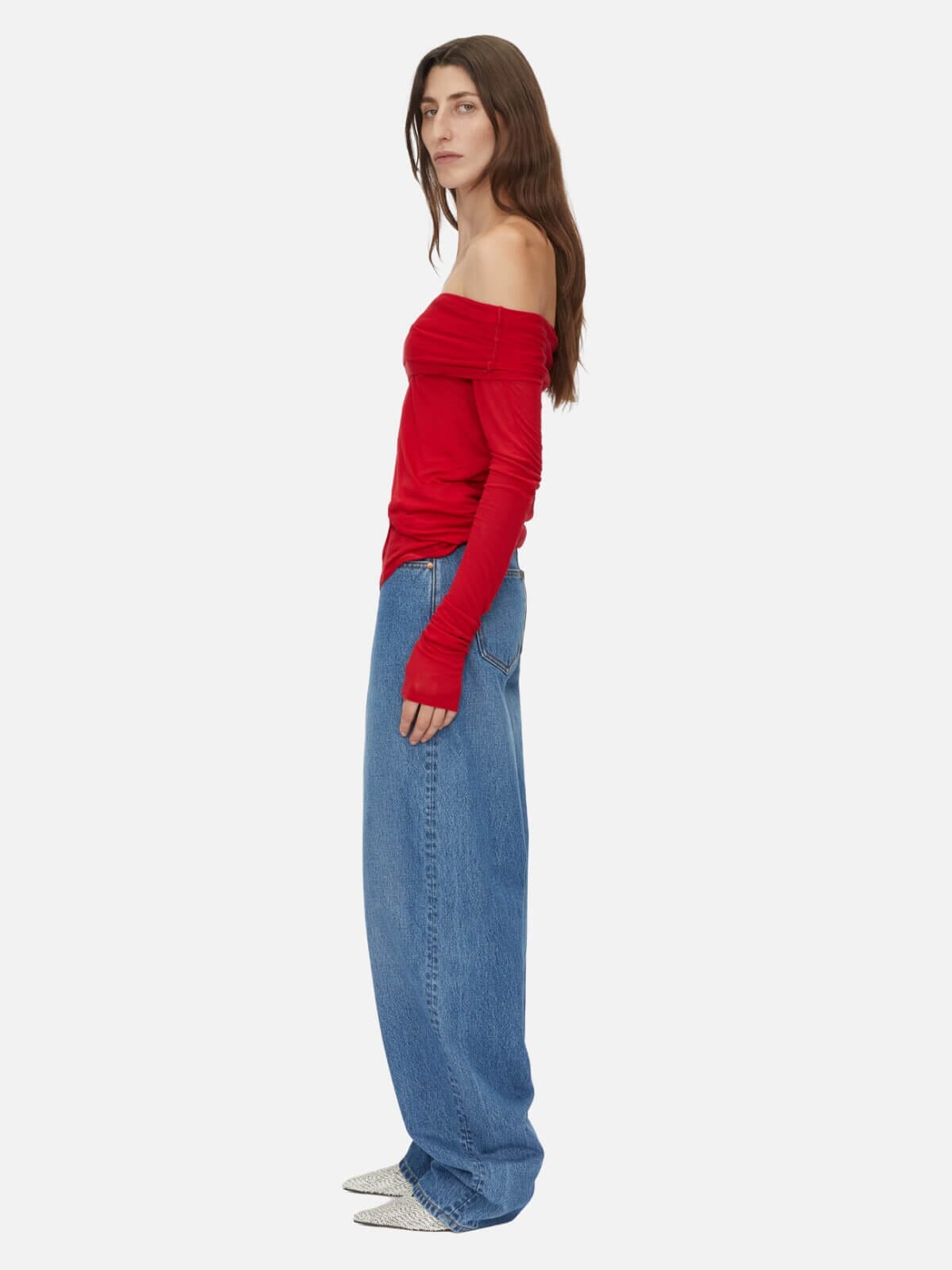 Camilla and Marc | Marjorie Long Sleeve Top - Ruby Red | Perlu