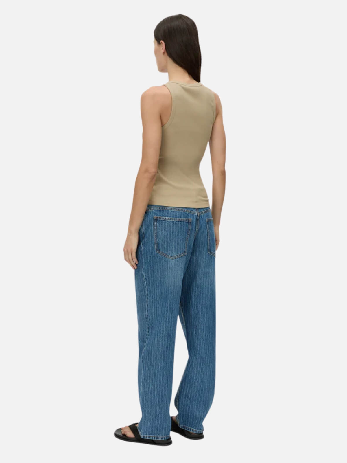 Nora Button Down Tank - Sepia