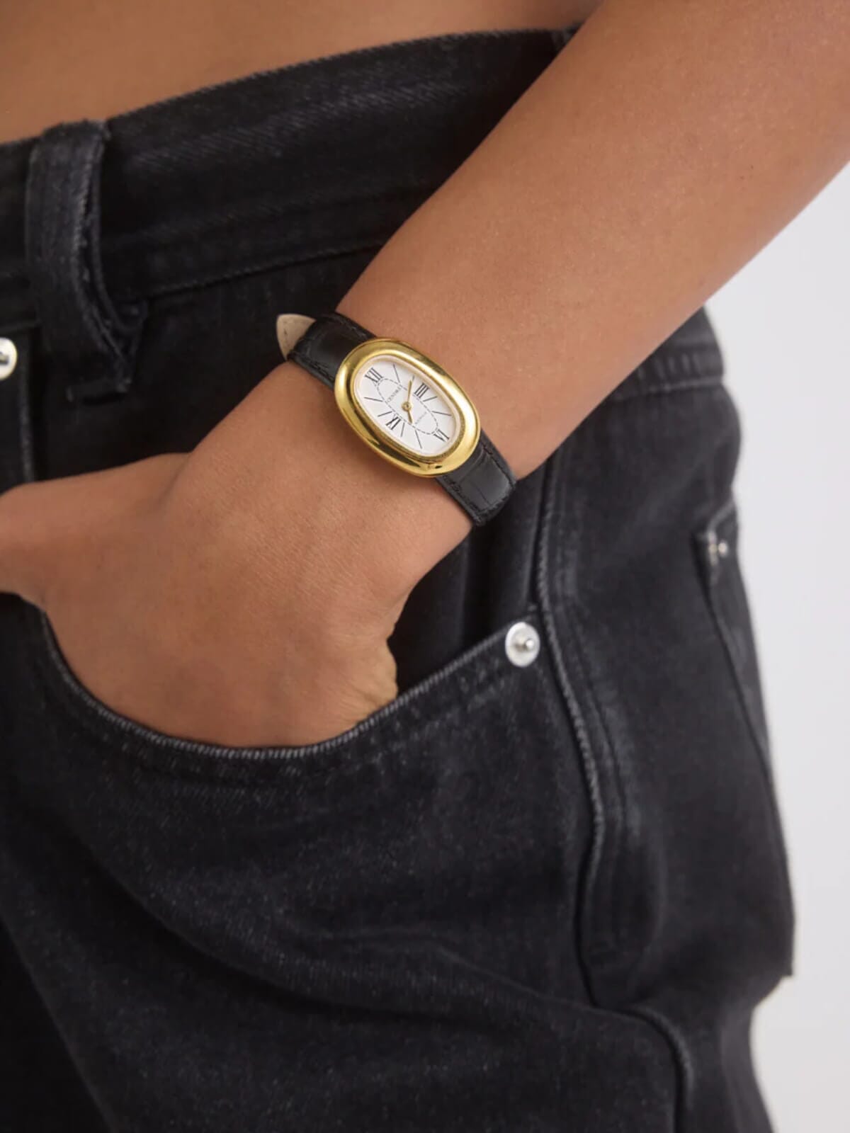 Bridgette Watch - White Black Croc Accessories Cendre