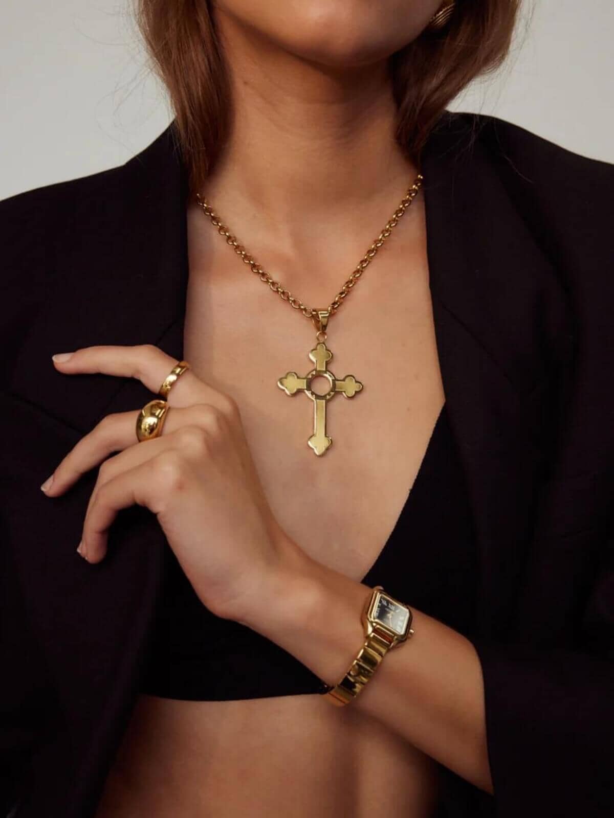 Cendre | La Sainte Necklace - Gold | Perlu