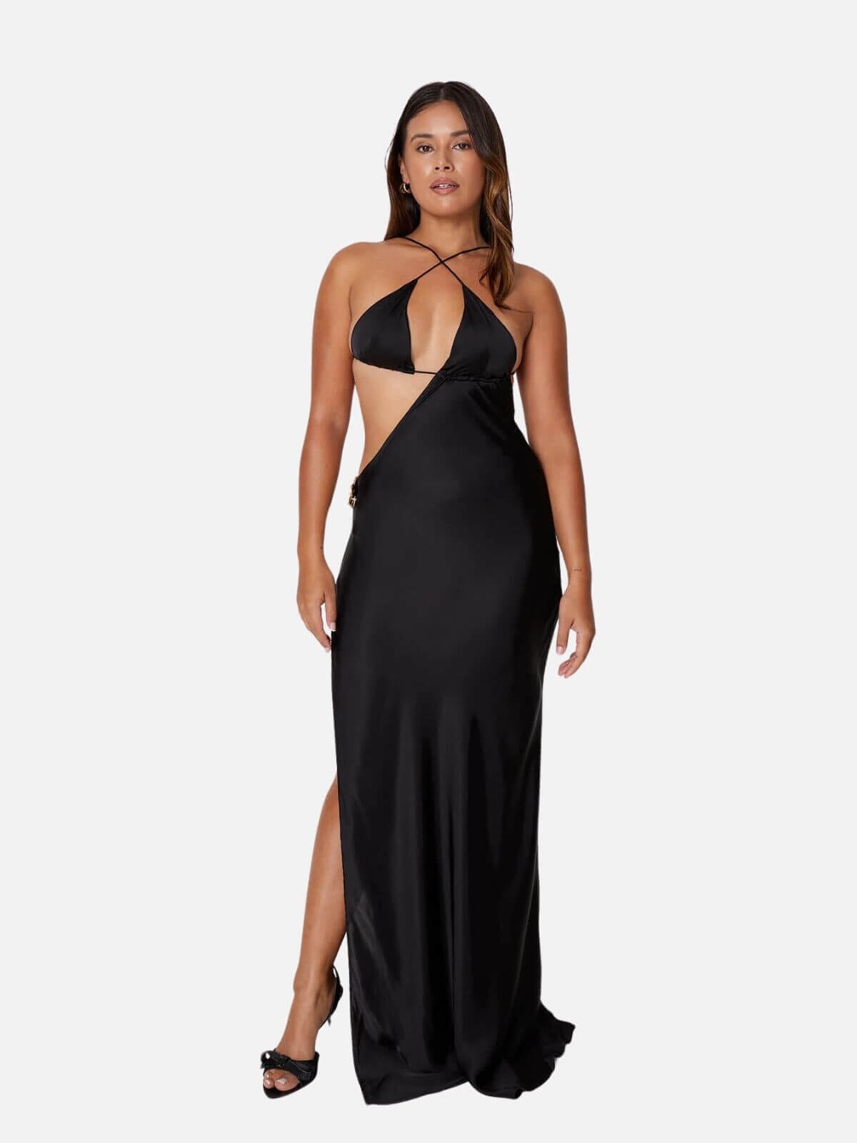 Villa Heart Maxi Dress - Black Dresses & Jumpsuits Cin Cin