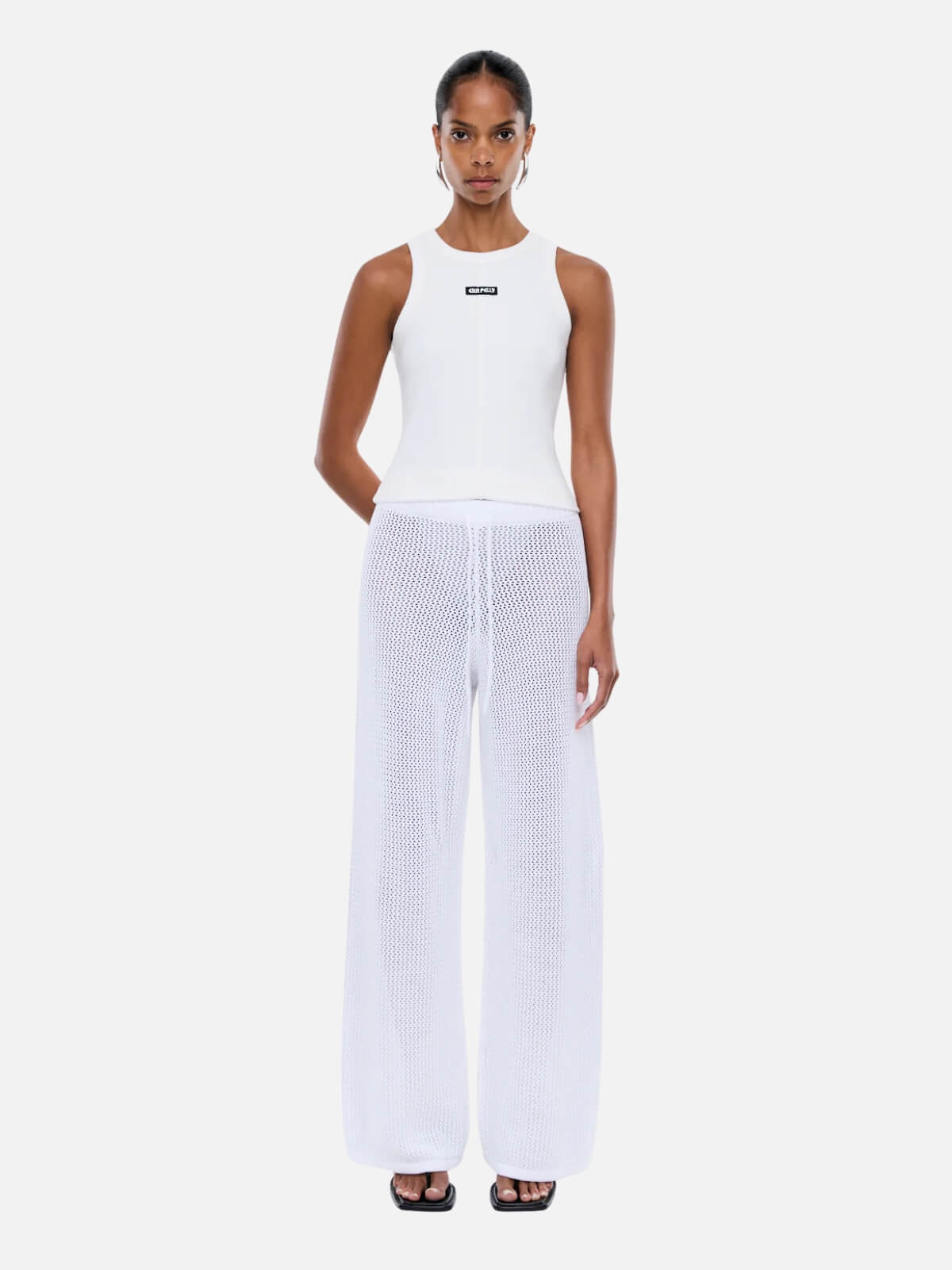 Harper Crochet Pant - Vintage White