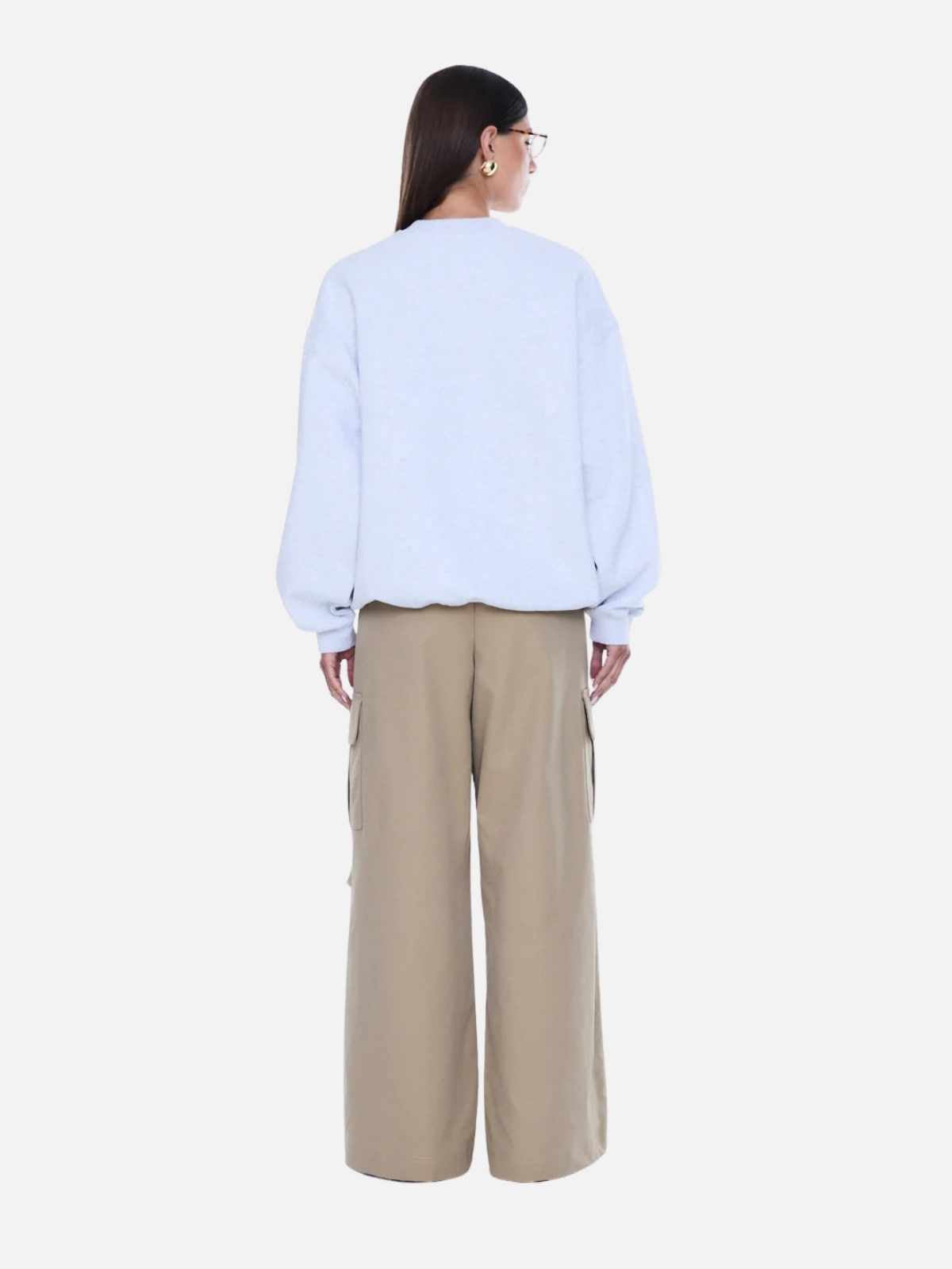 Mila Oversized Sweater - White Marle