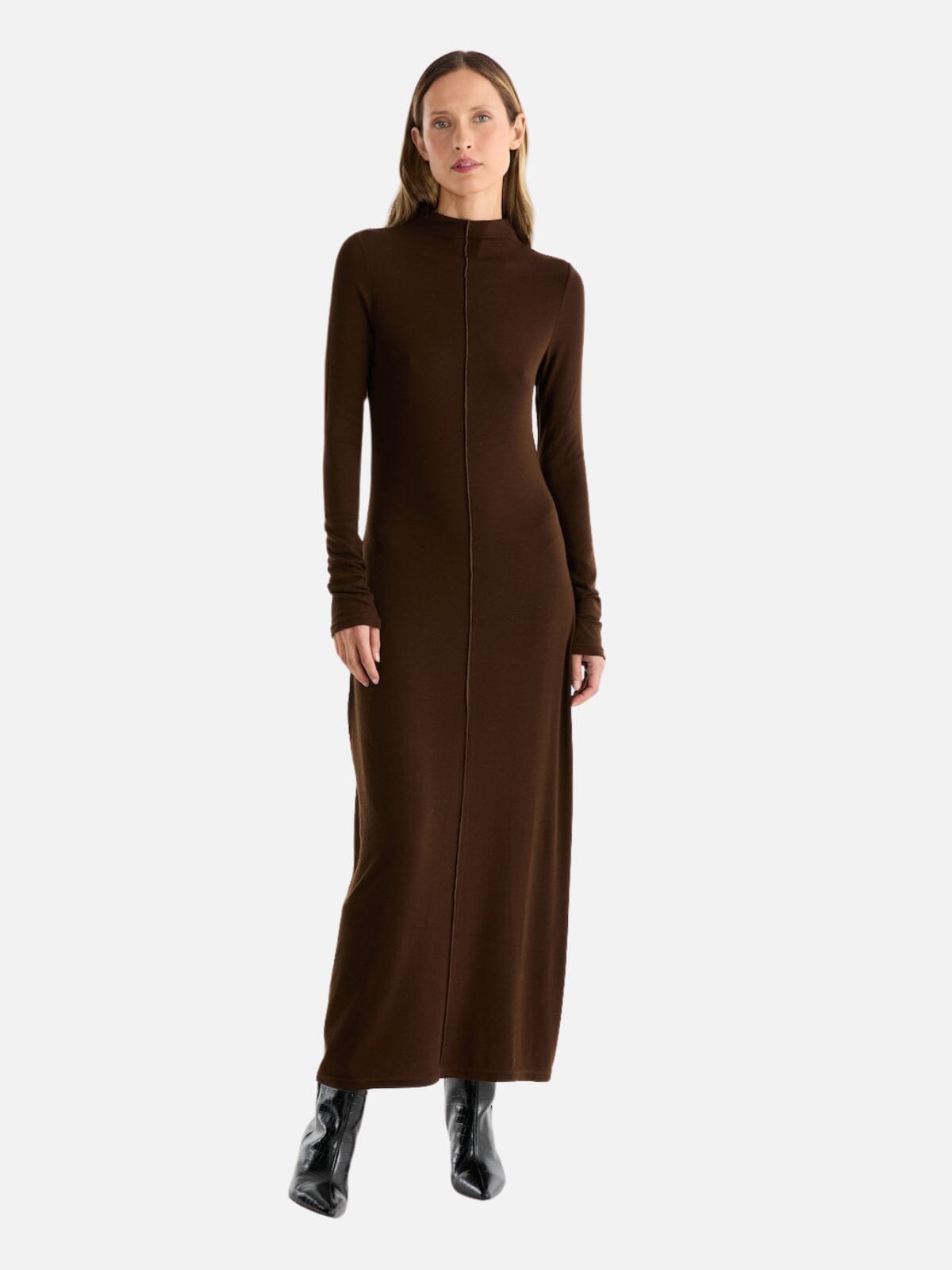 Rumi Long Sleeve Dress - Chocolate Dresses & Jumpsuits Ena Pelly