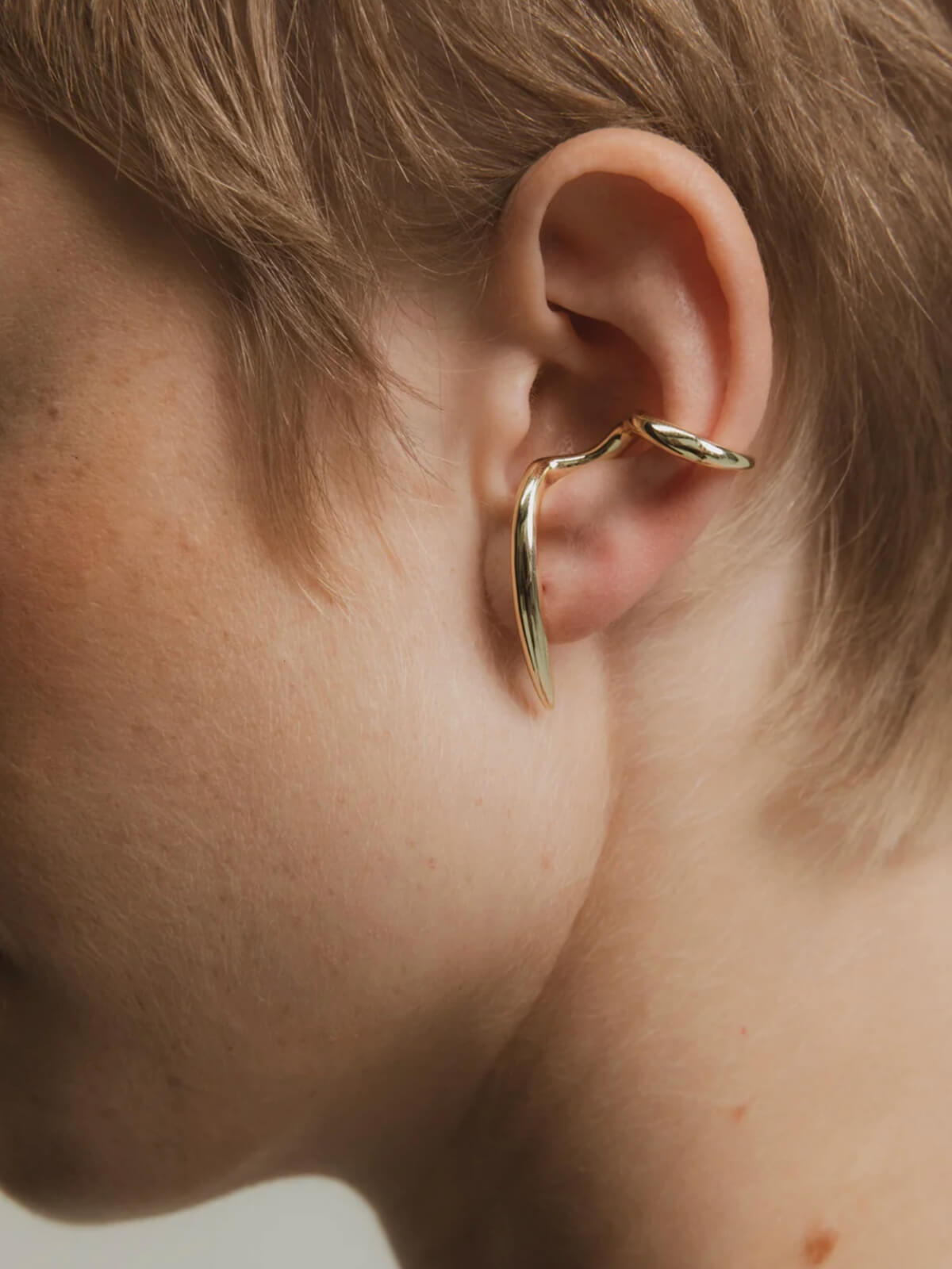 Blade Ear Piece - 18K Gold
