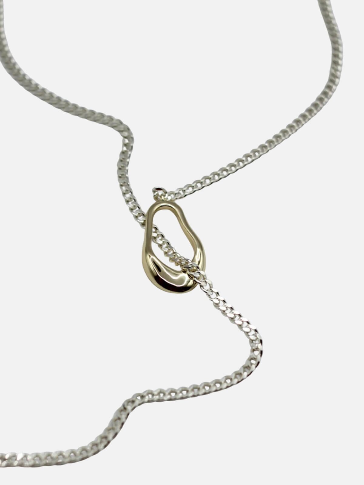 Lariat Organic Necklace: Mixed Metals Earrings F+H Jewellery