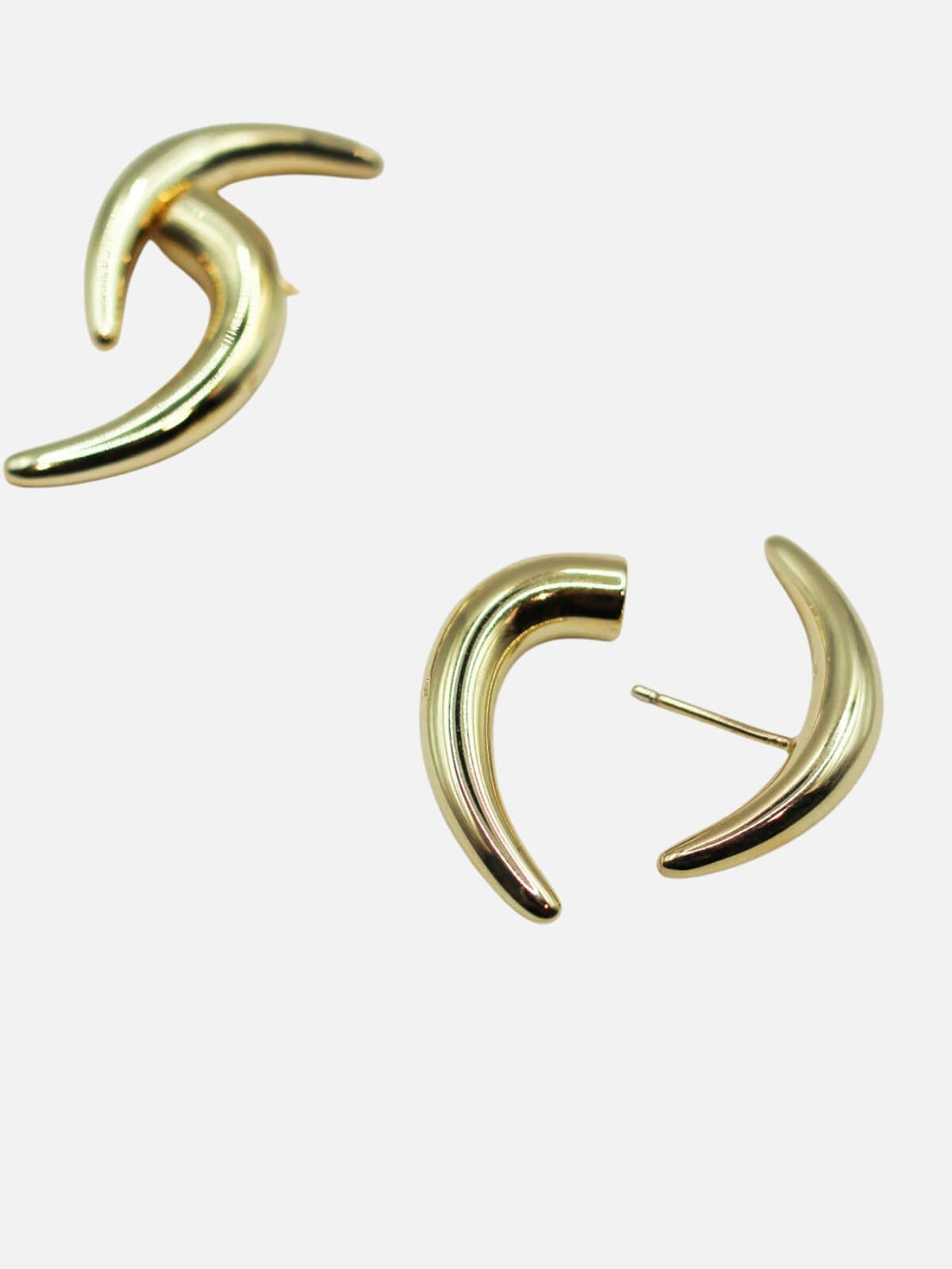 Lunar Eclipse Statement Earrings: Brass + 18K Gold Plating
