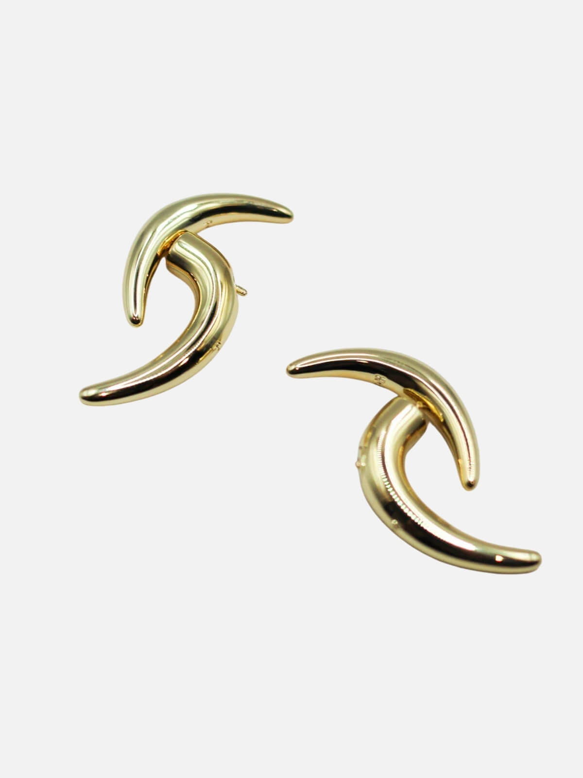 Lunar Eclipse Statement Earrings: Brass + 18K Gold Plating
