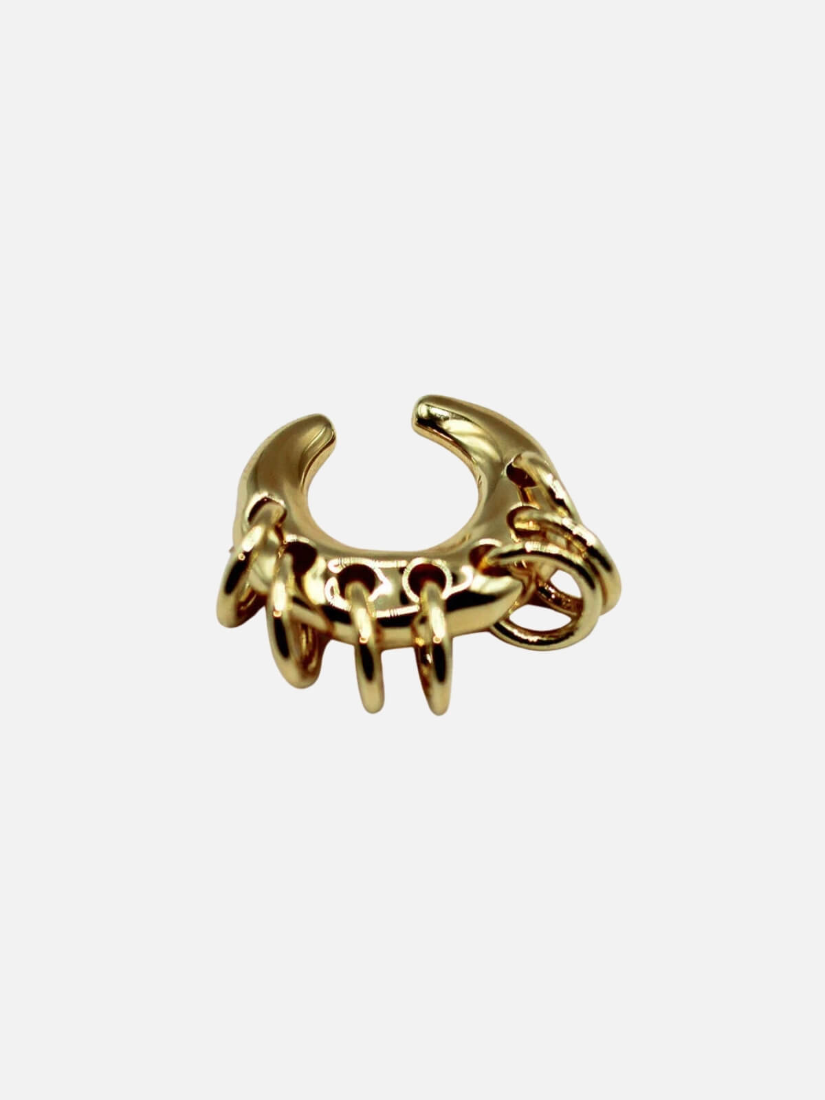 Pierced Large Ear Cuff: Brass + 18K Gold Plating