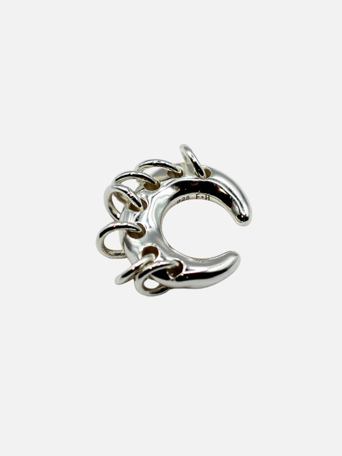 Pierced Large Ear Cuff: Brass + Sterling Silver Plating