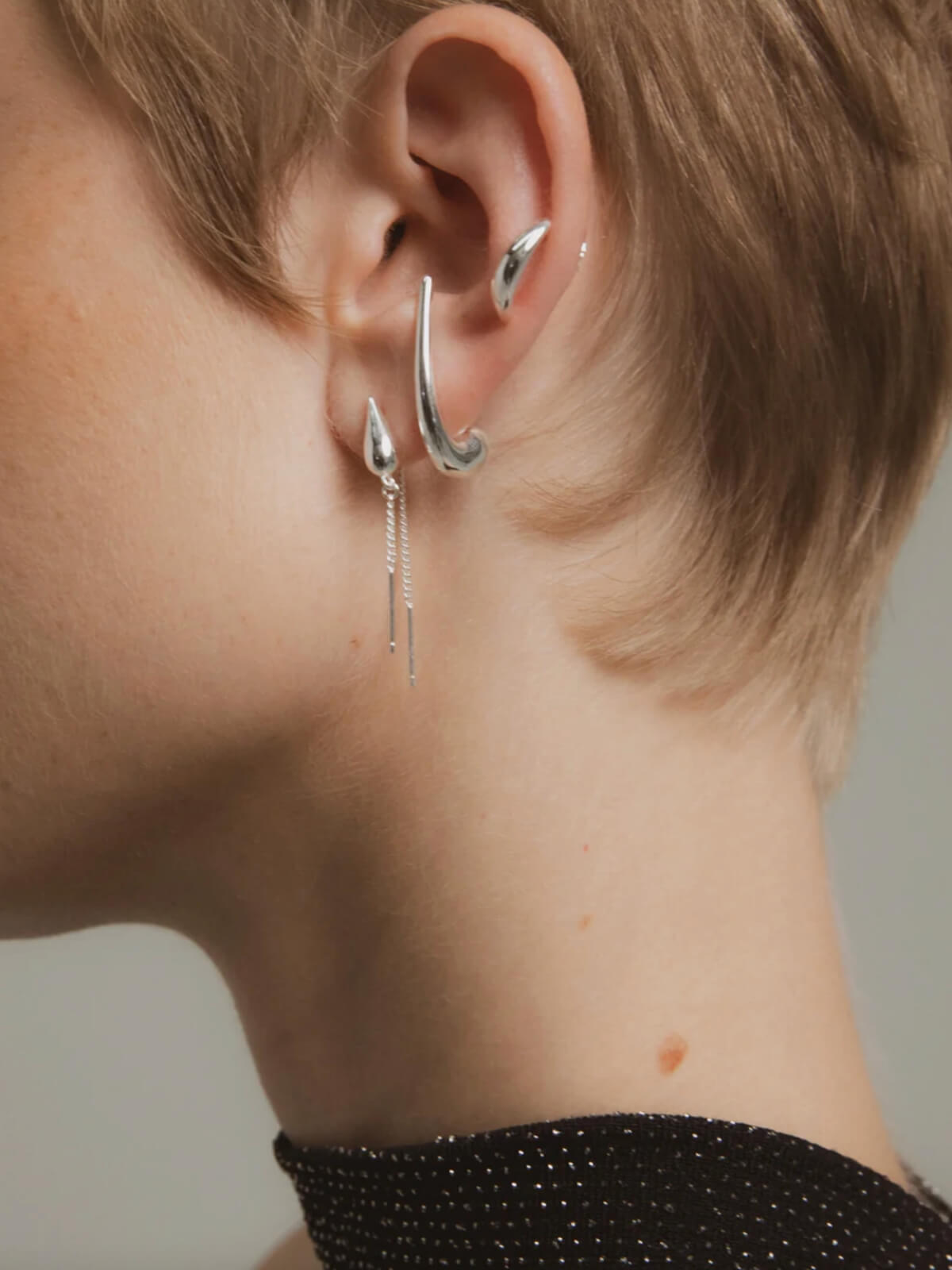 Waterfall Chain Earrings - Sterling Silver