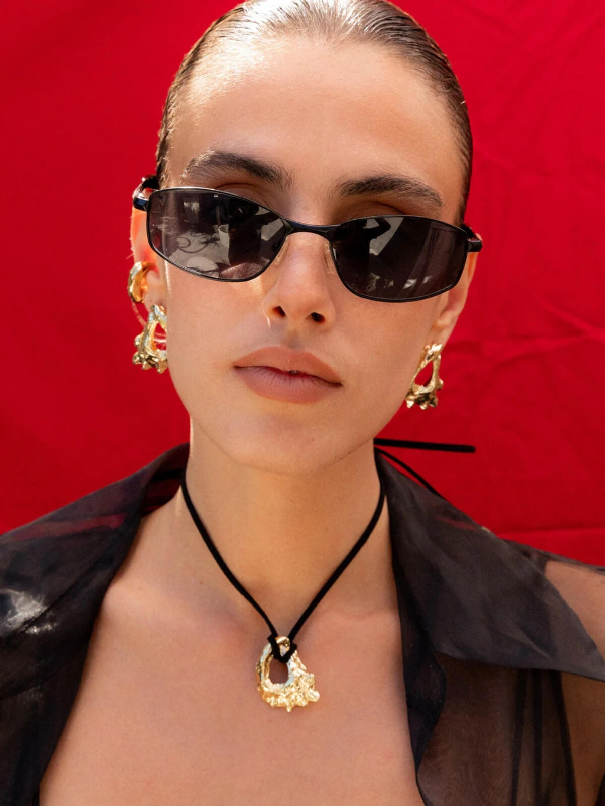 Horizons Shell Cord Necklace: Brass + 18K Gold Plating