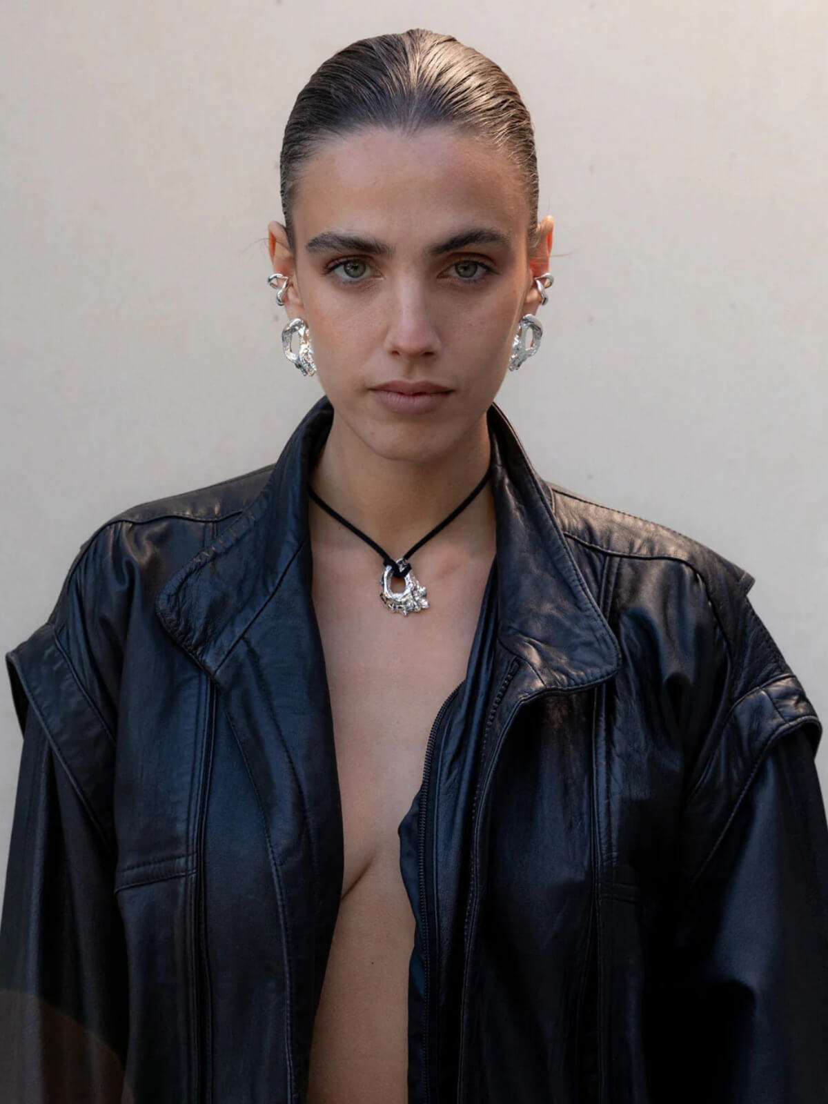 Horizons Shell Cord Necklace: Brass + Sterling Silver Plating