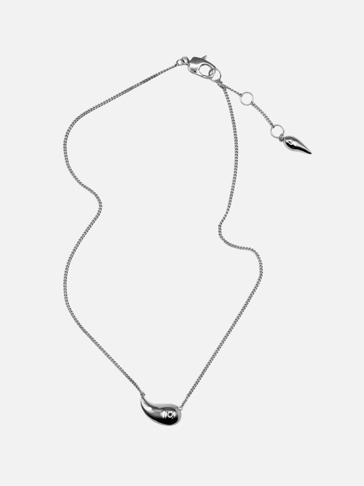 Raindrop Necklace: Solid Sterling Silver