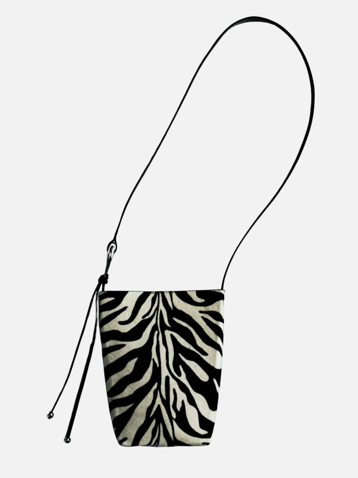 Formation Tote Bag - Zebra Calf Skin + Silver Hardware