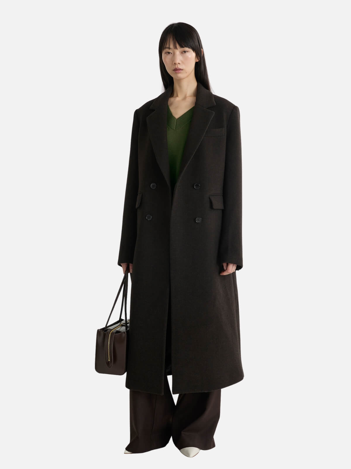 The Josephine Coat - Chocolate Herringbone