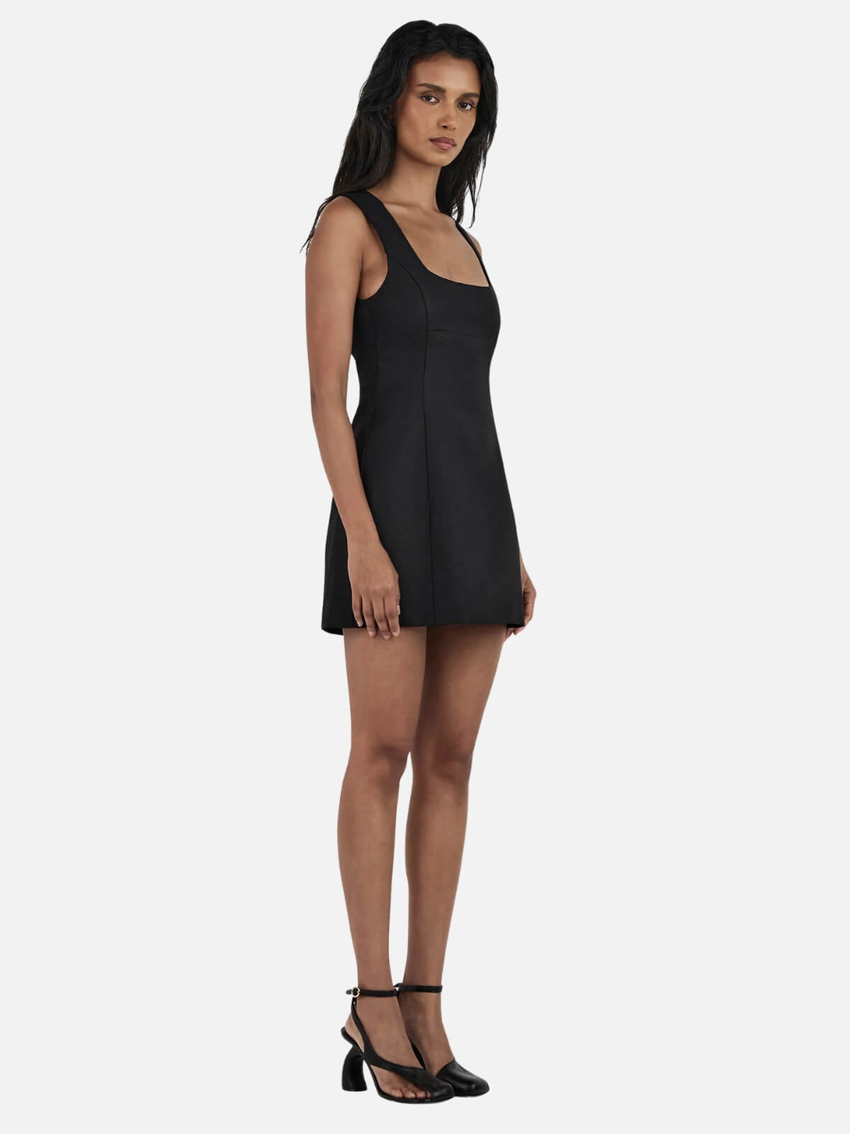 Bonython Linen Mini Dress - Black
