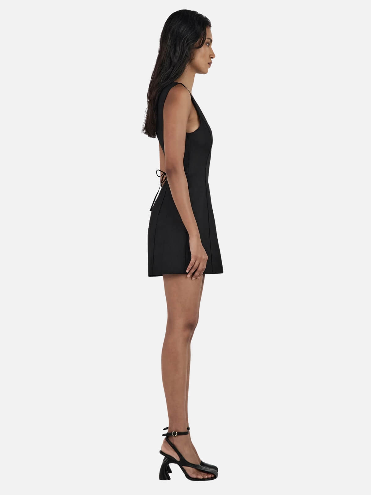 Bonython Linen Mini Dress - Black