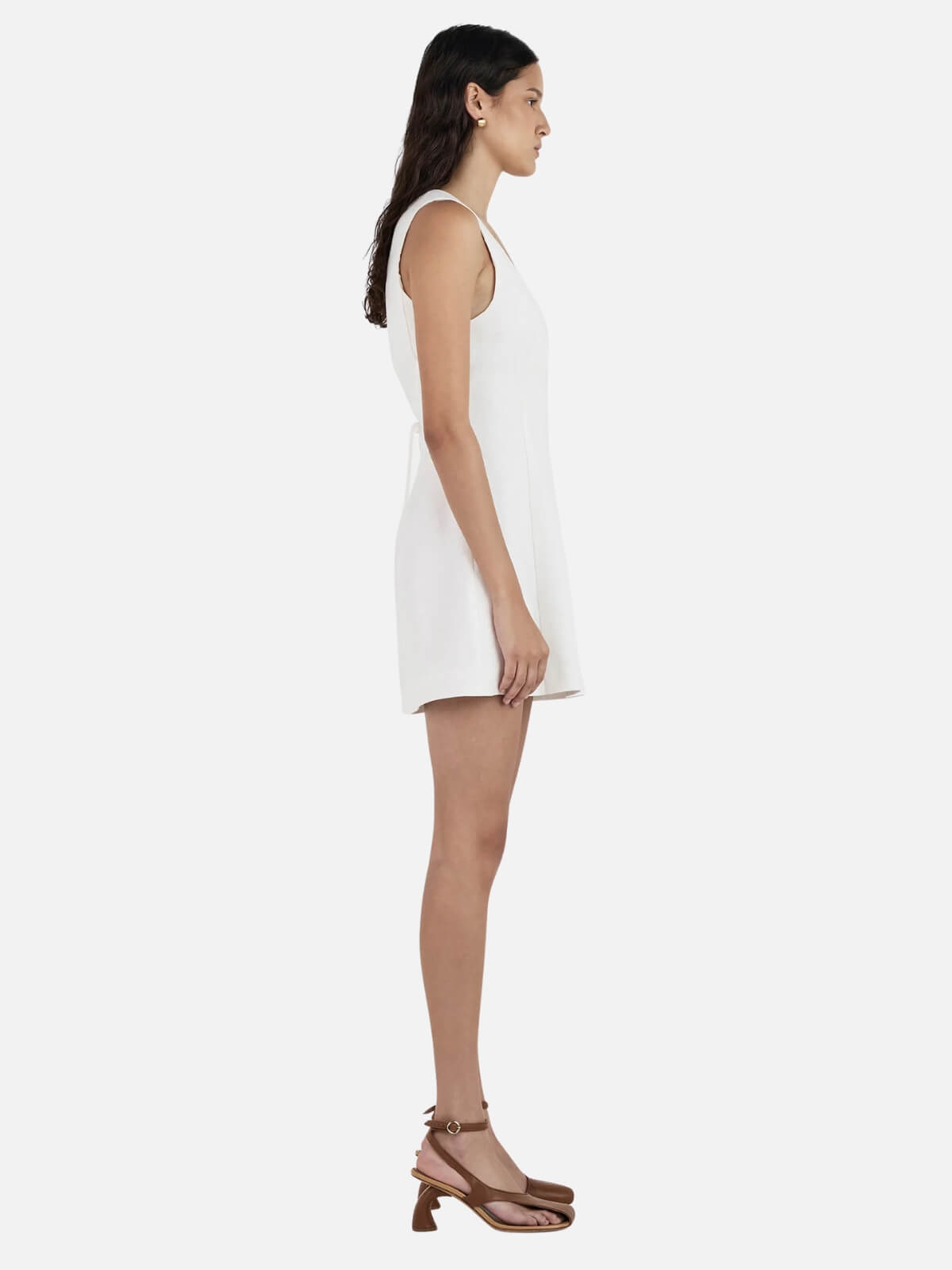 Bonython Linen Mini Dress - Ivory