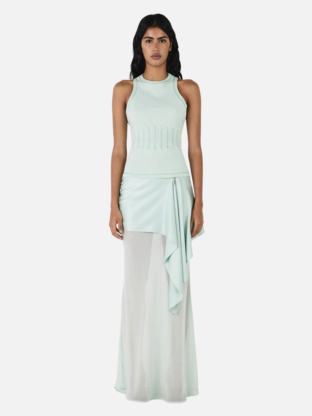 Hansen & Gretel | Vesper Silk Skirt - Seafoam | Perlu