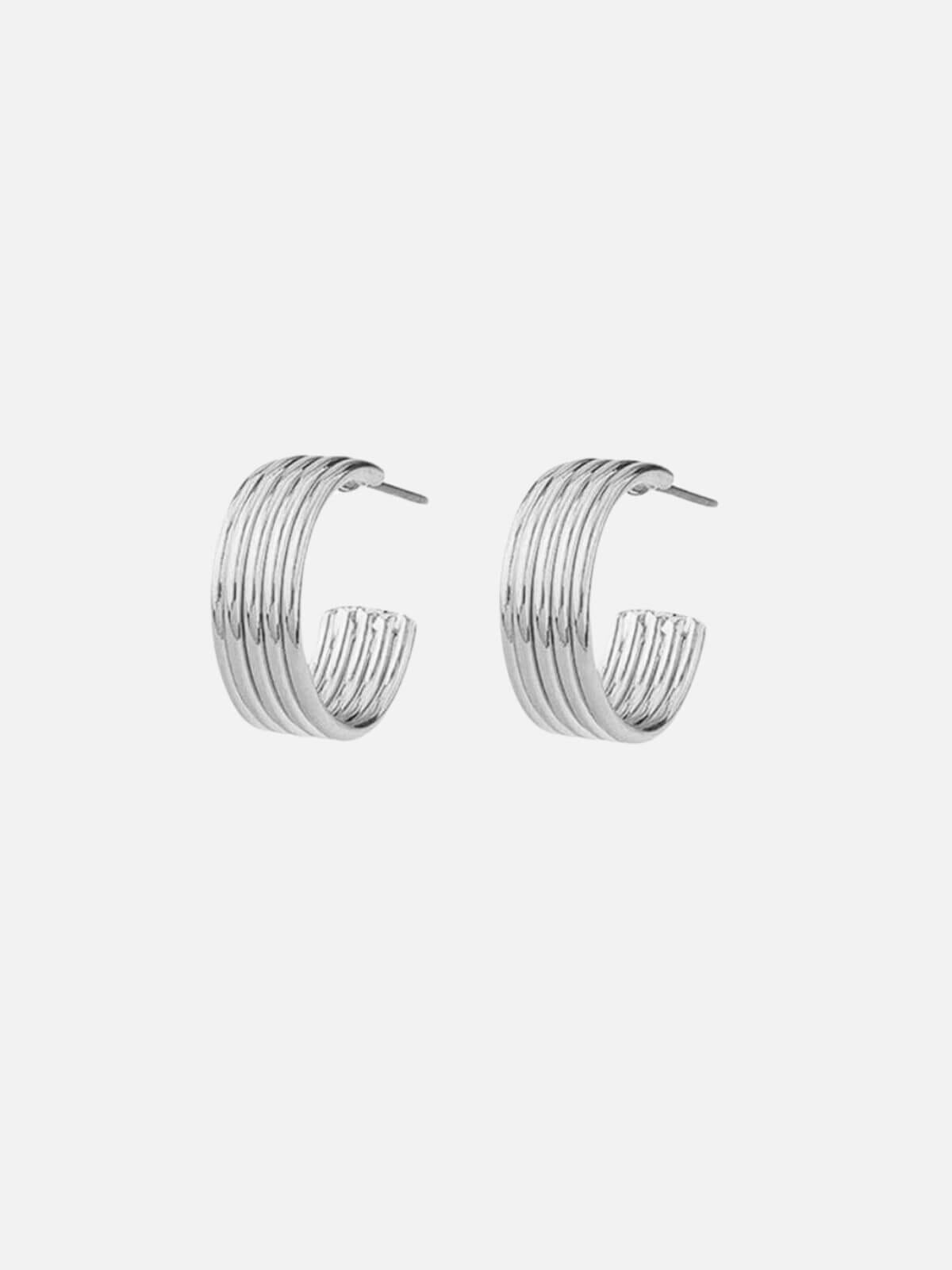 Rosie Hoops - Silver Earrings Jolie & Deen
