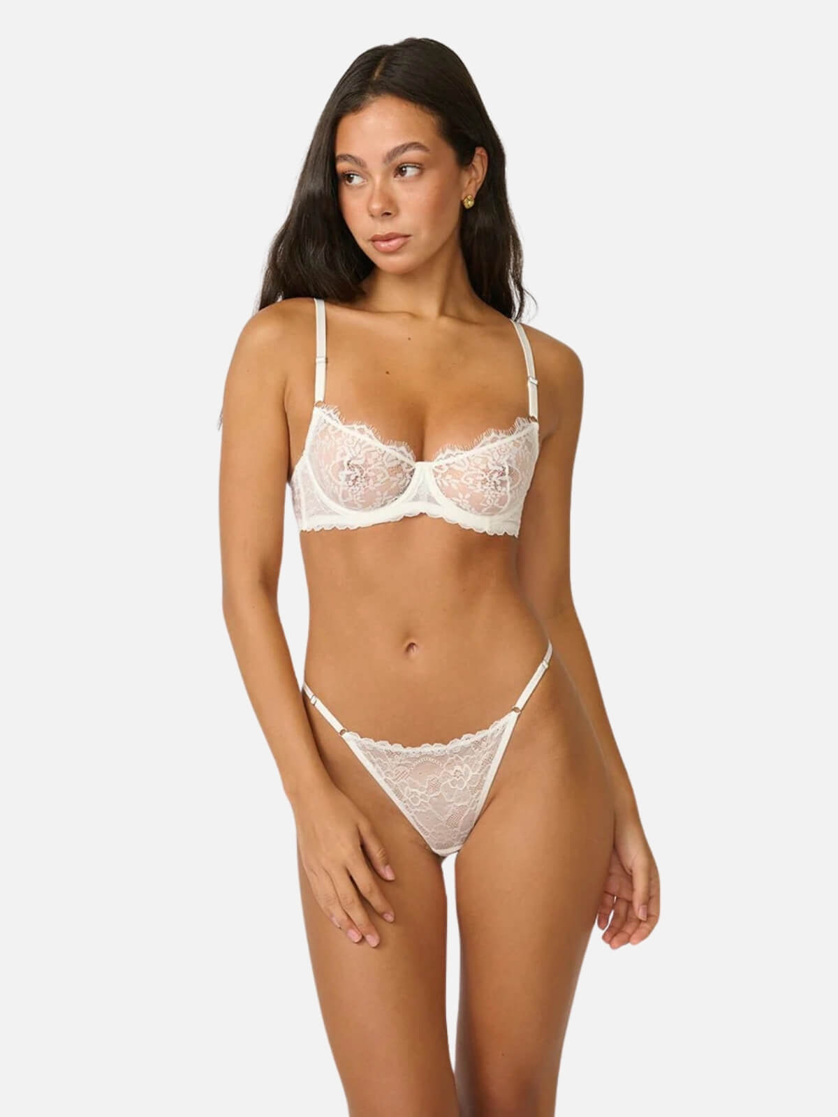 Maverick Underwire Lace Bra - White