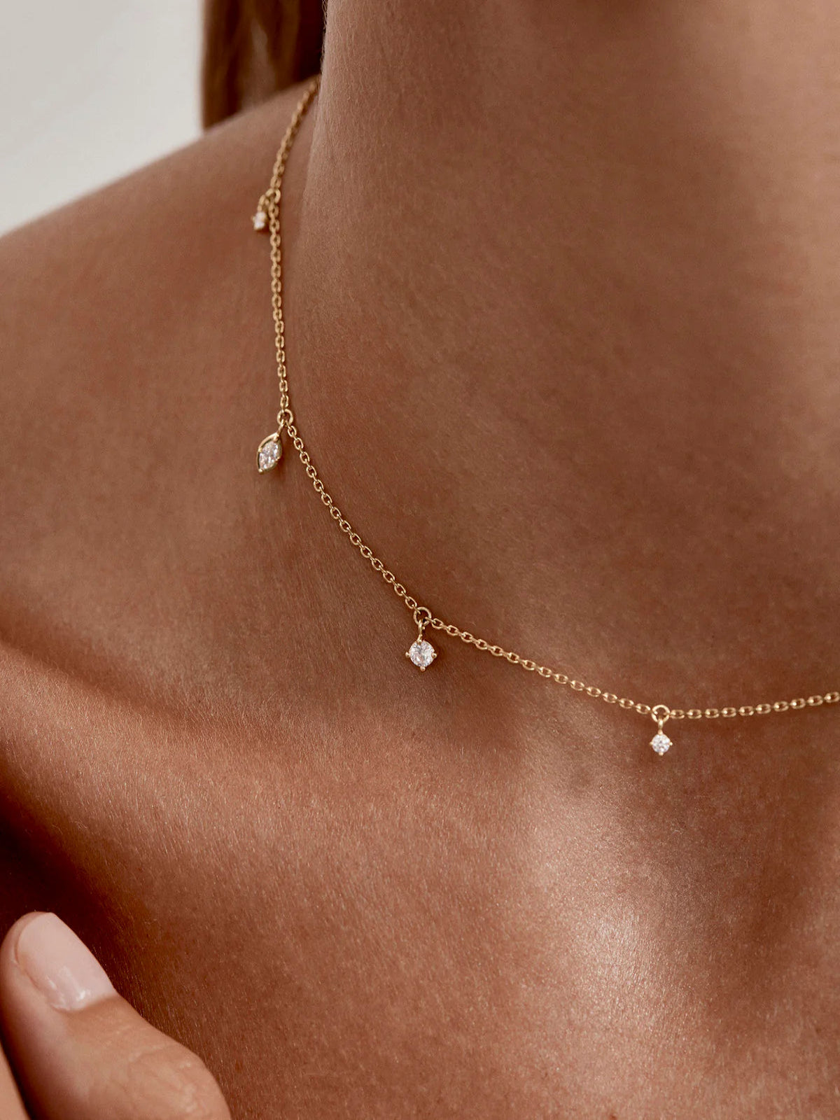 18k Gold Vermeil Scattered Light Choker