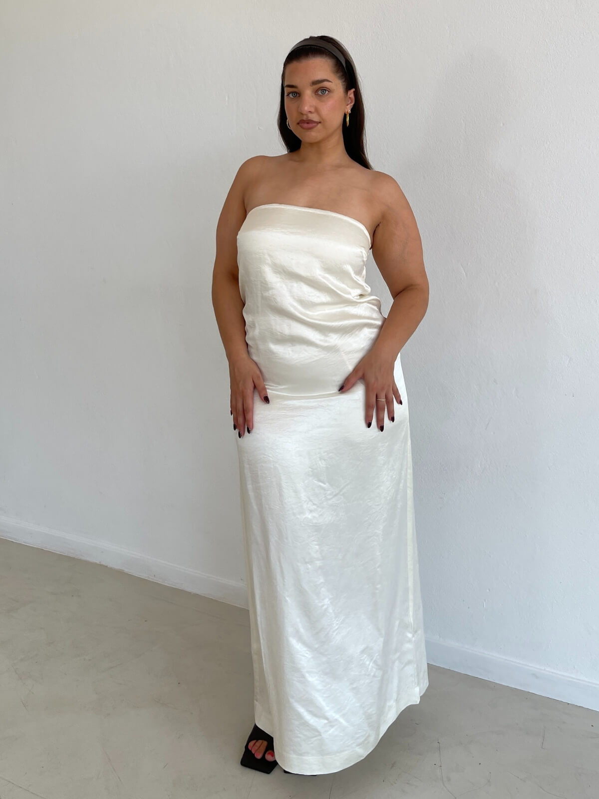 Ana Maxi Dress - Pearl