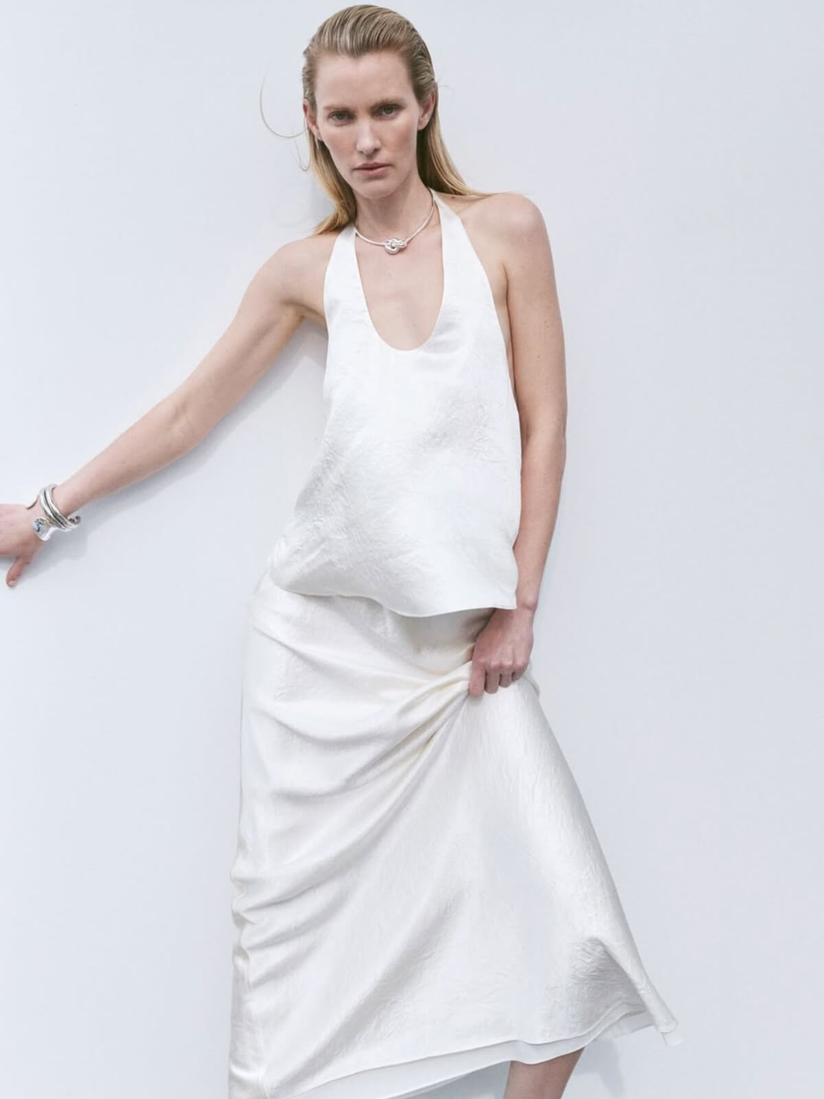 Ana Maxi Skirt - Pearl