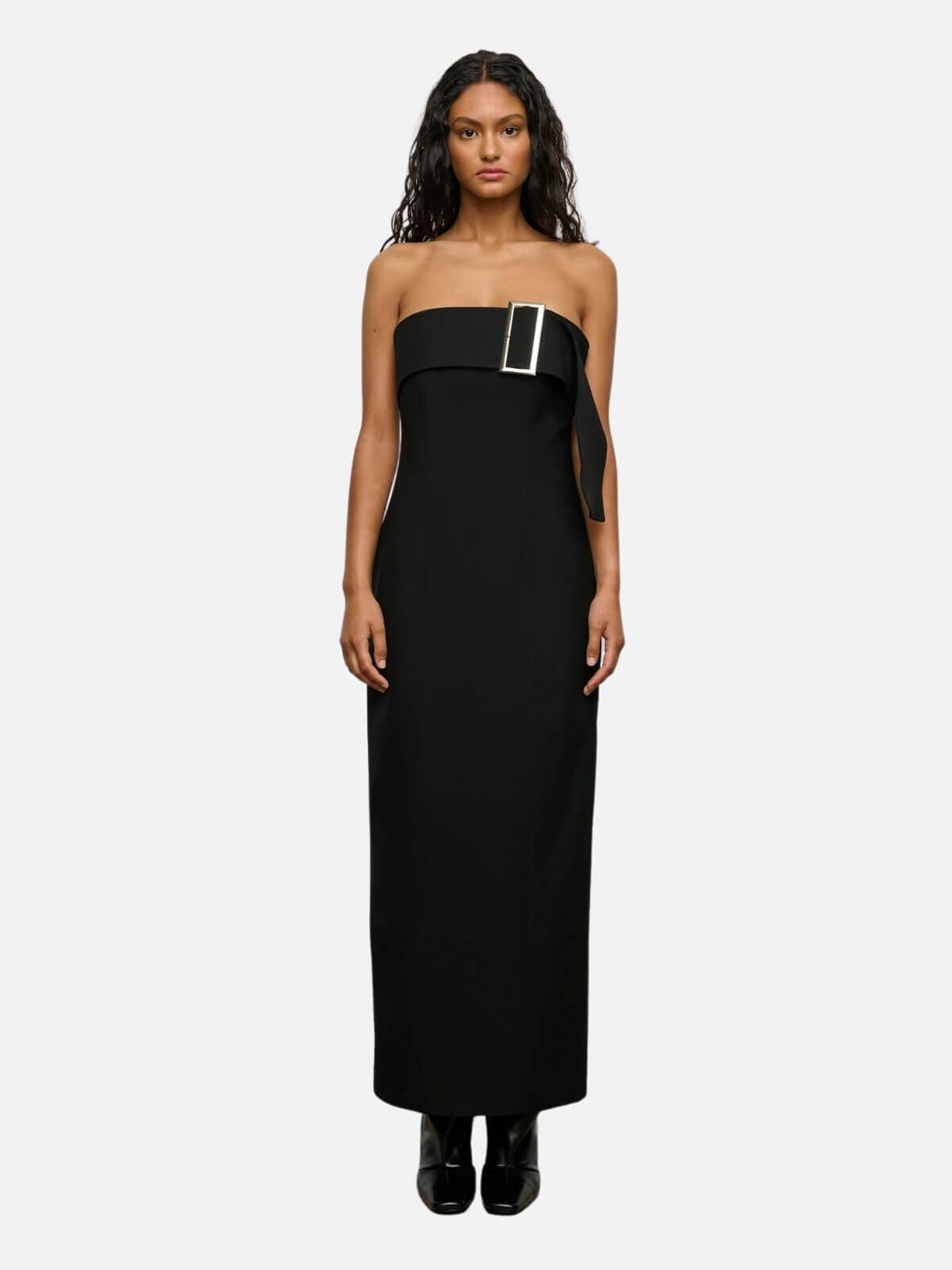 One Of Others Bea Strapless Dress Black Perlu