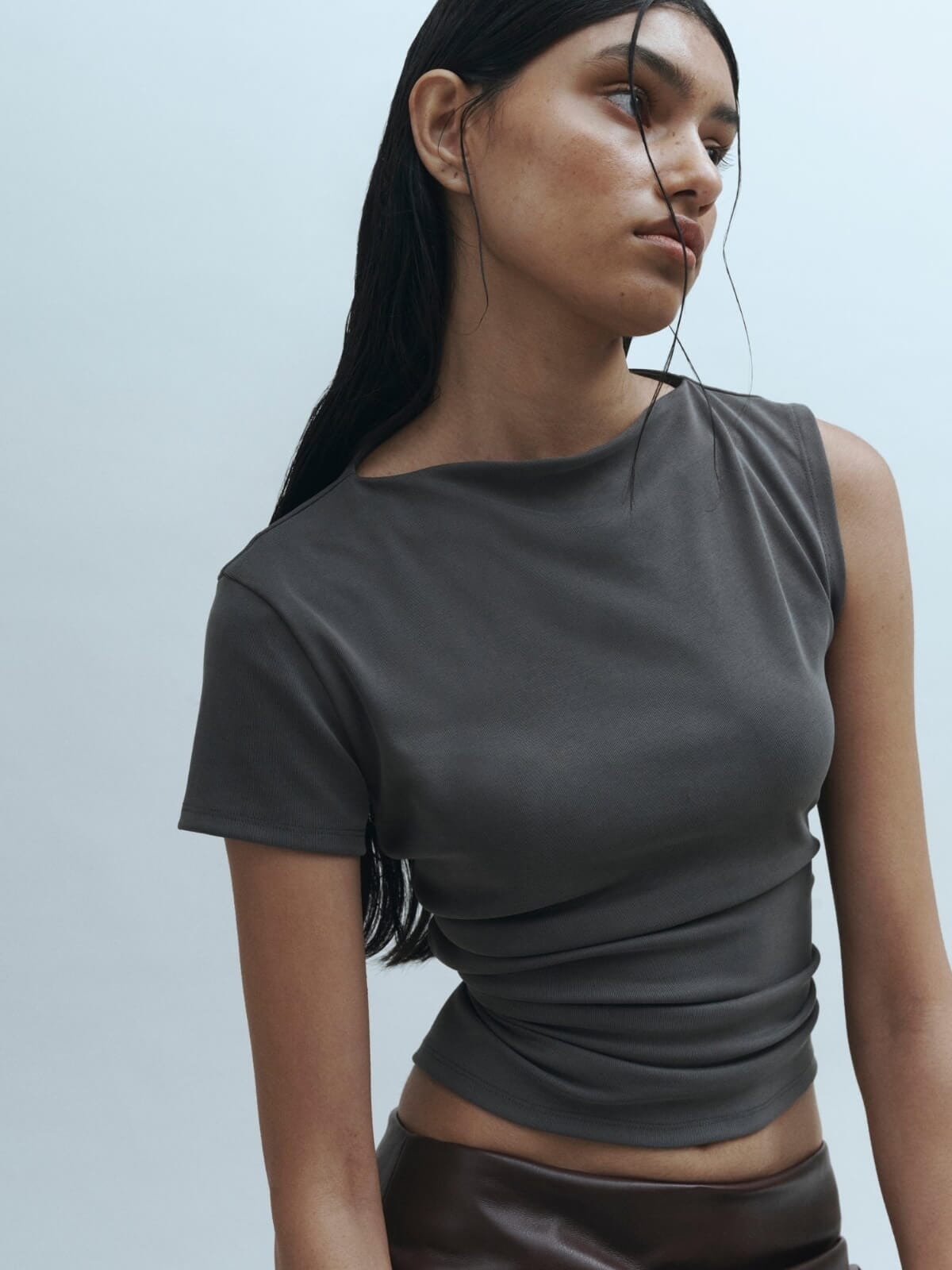 Ciera Asym Top - Slate Tops One Of Others