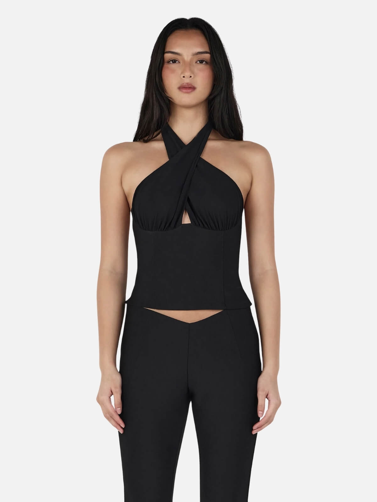 Chelsea Halter Top - Black