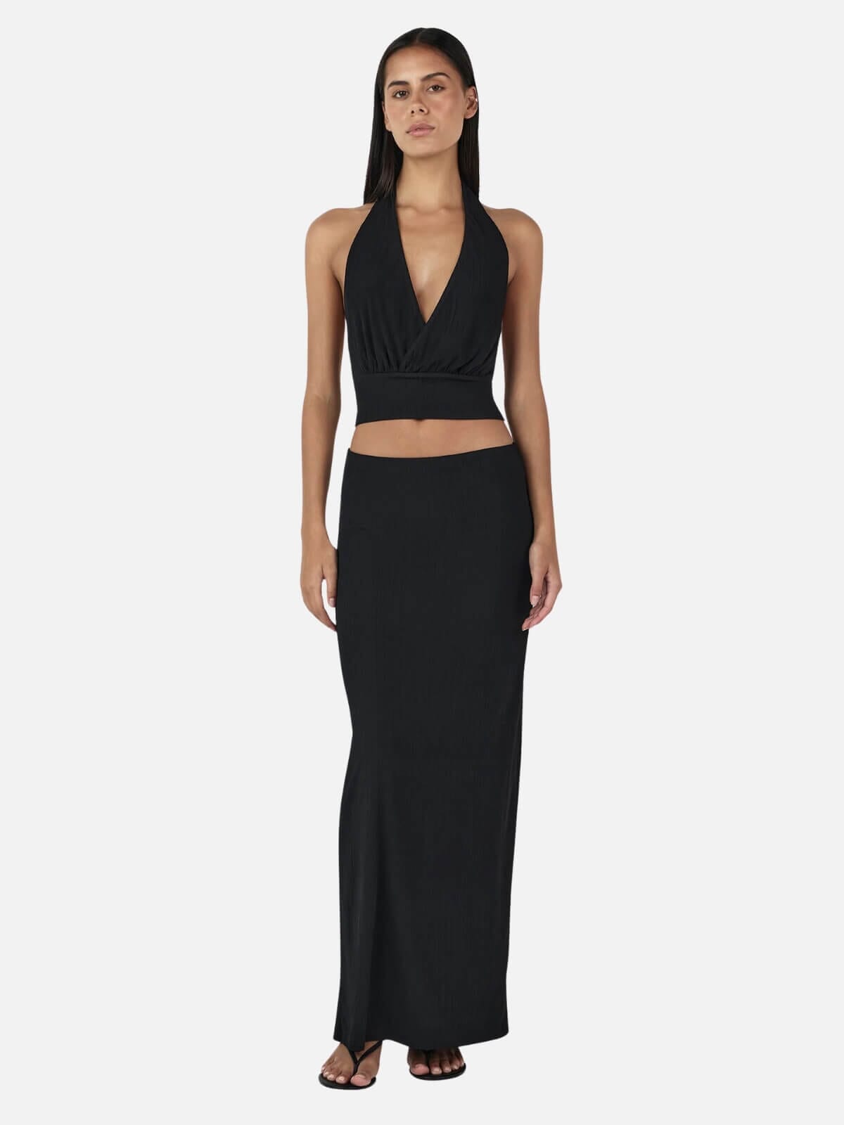 Kiana Halter Top - Black Tops Ownley