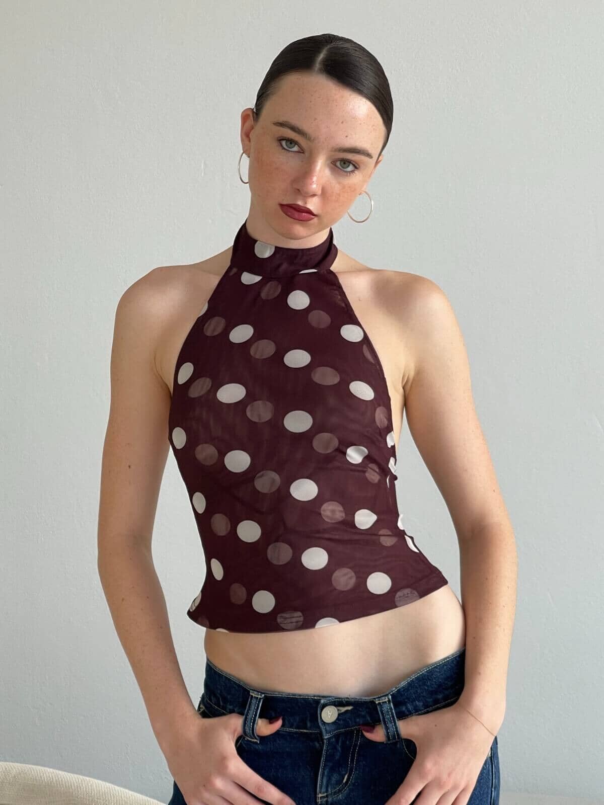 Nola Halter Top - Pinot Polka Tops Ownley