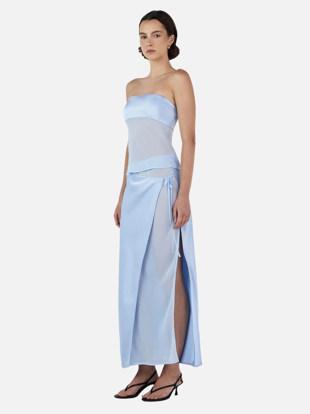 Ricky Midi Skirt - Baby Blue Skirts Ownley