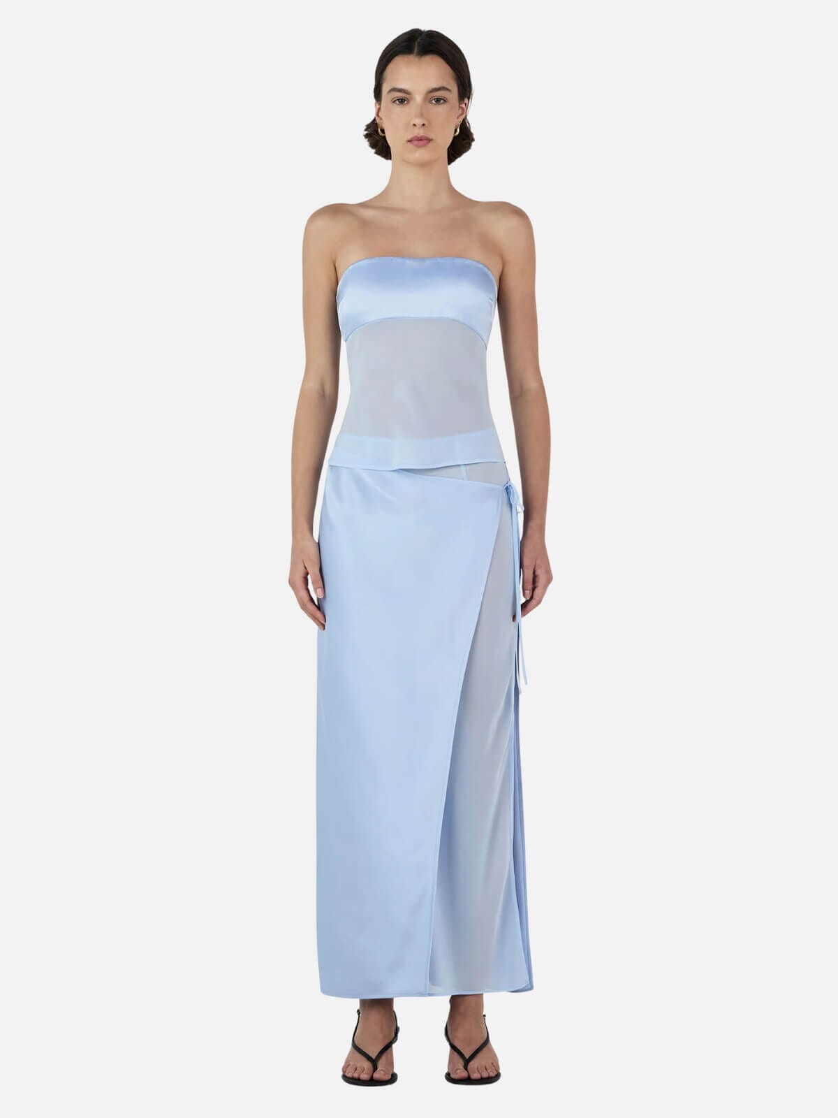 Patrice Strapless Top - Baby Blue Tops Ownley