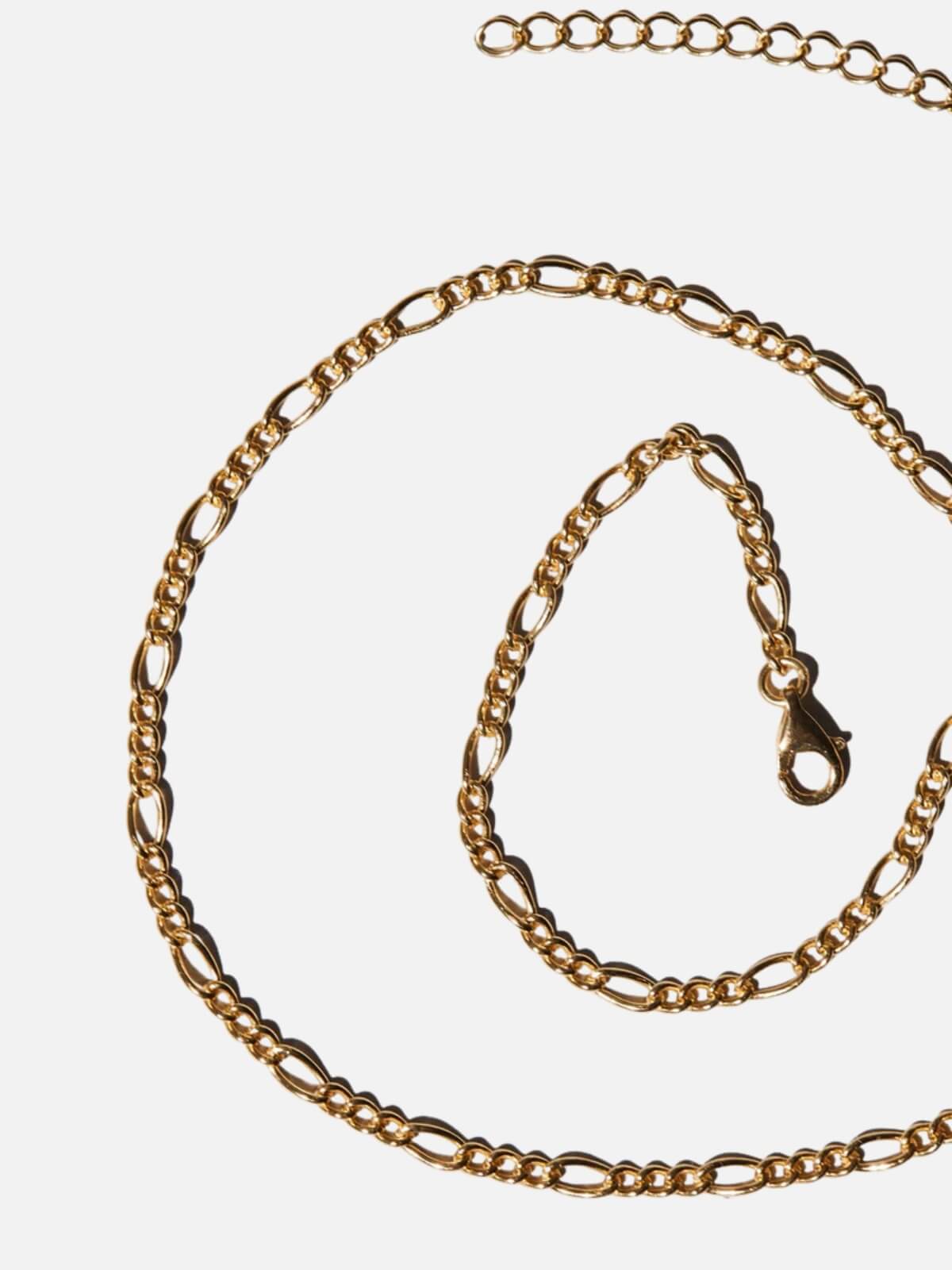 Figaro Chain Necklace - Gold