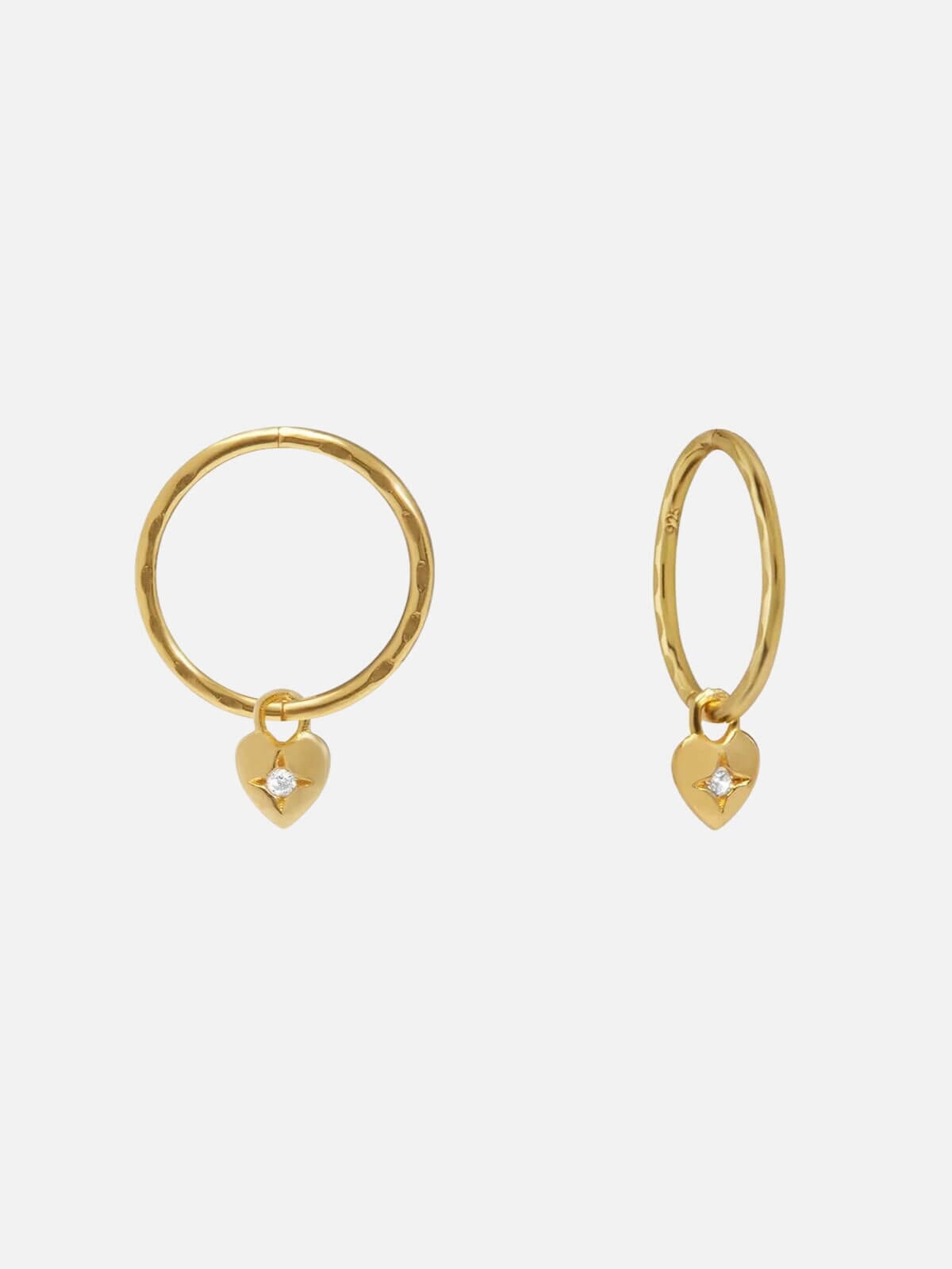 Saint Valentine | Mini Heart Hoops - Gold | Perlu