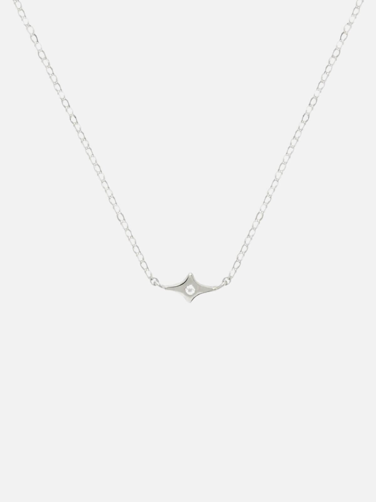 Saint Valentine Starburst Necklace Silver Perlu