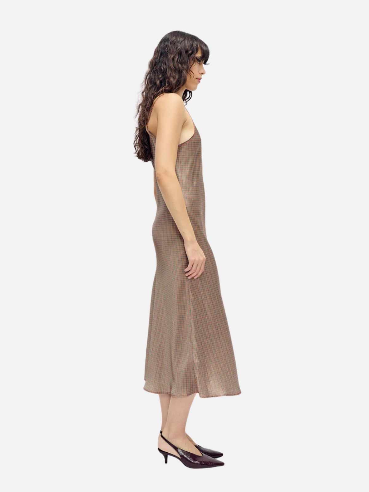 90s Slip Dress - Micro Plaid
