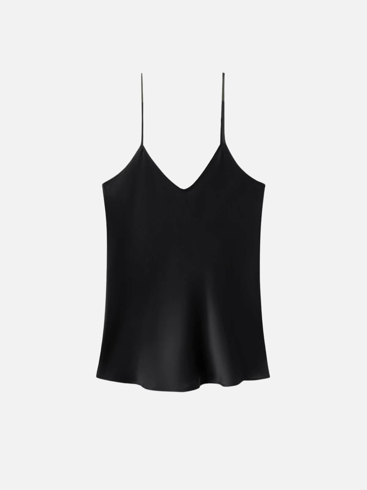 Bias Cut Cami - Black Tops Silk Laundry