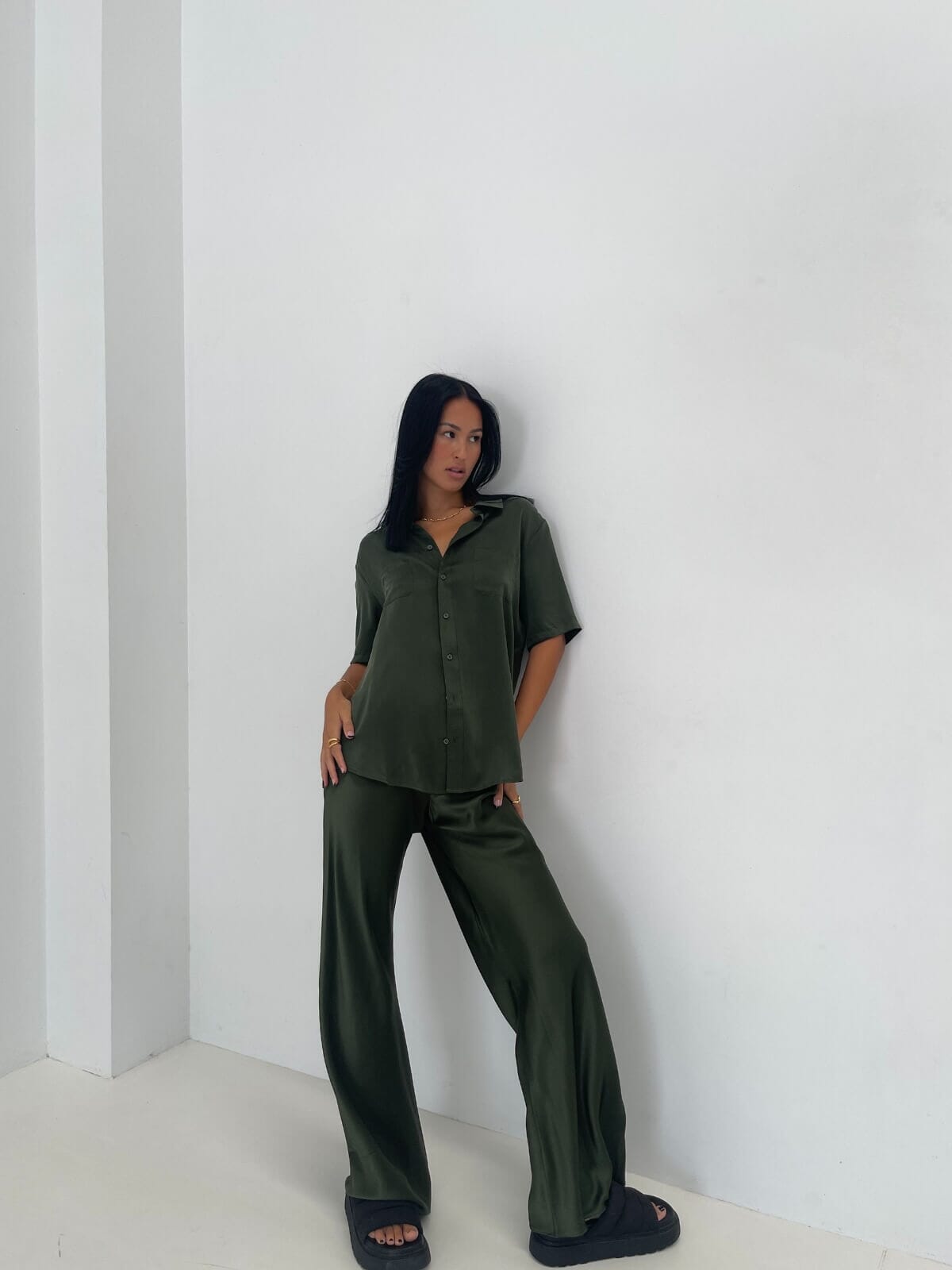 Silk Laundry | Bias Cut Pant - Cedar | Perlu