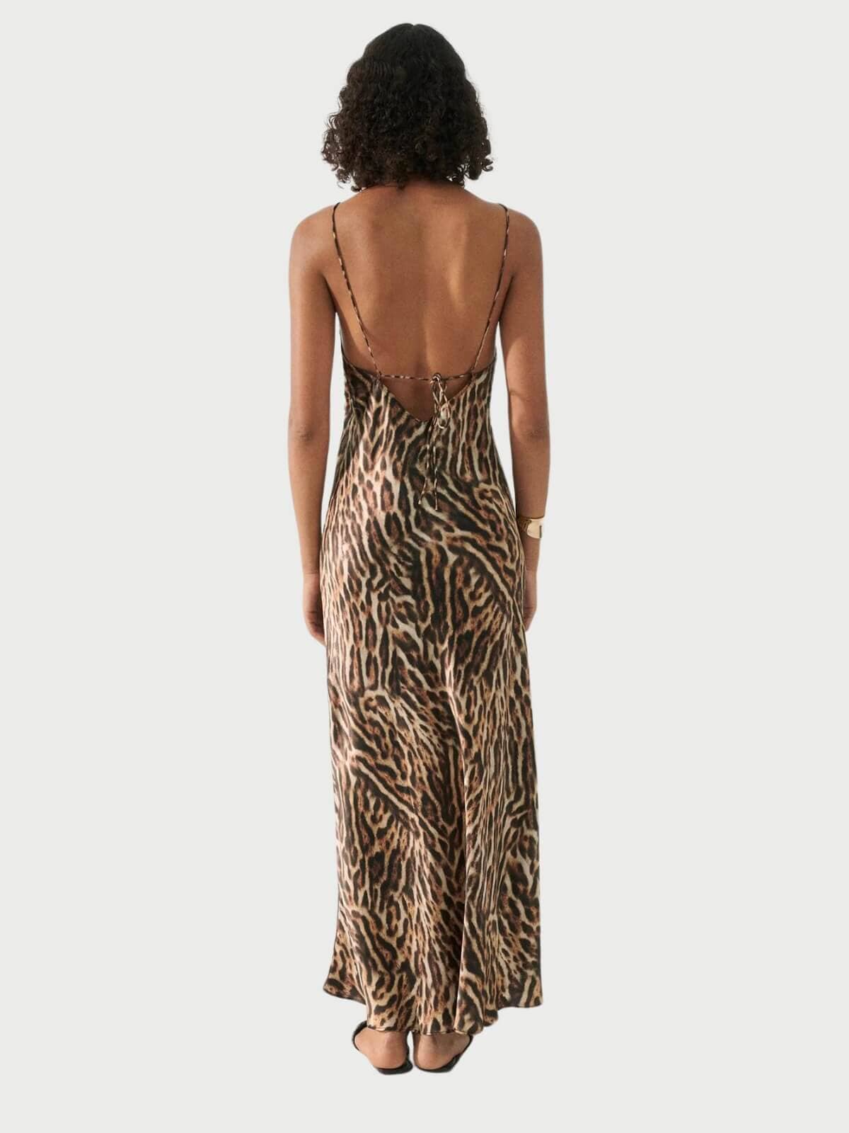 Silk Laundry | Deco Rouleau Dress - Leopard | Perlu
