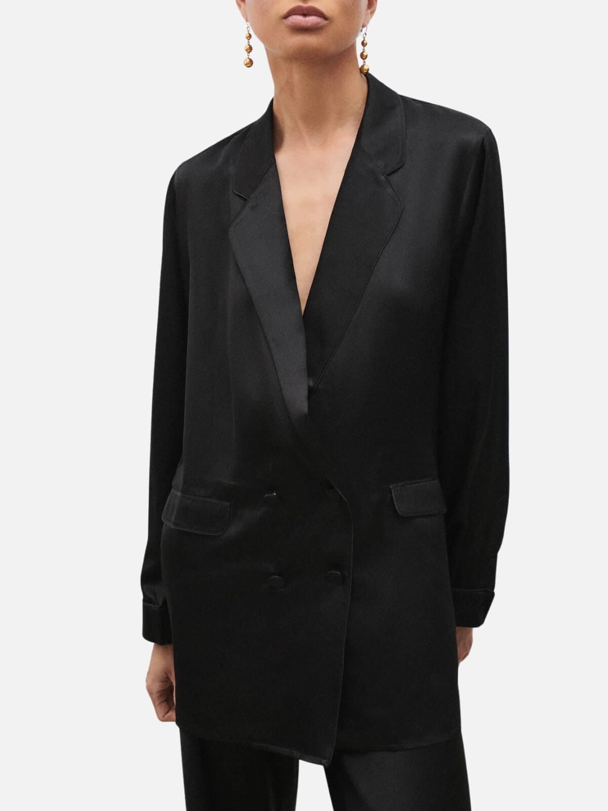Relaxed Blazer - Black Coats & Jackets Silk Laundry