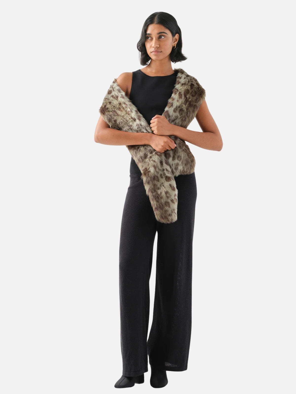 West End Scarf - Green Leopard