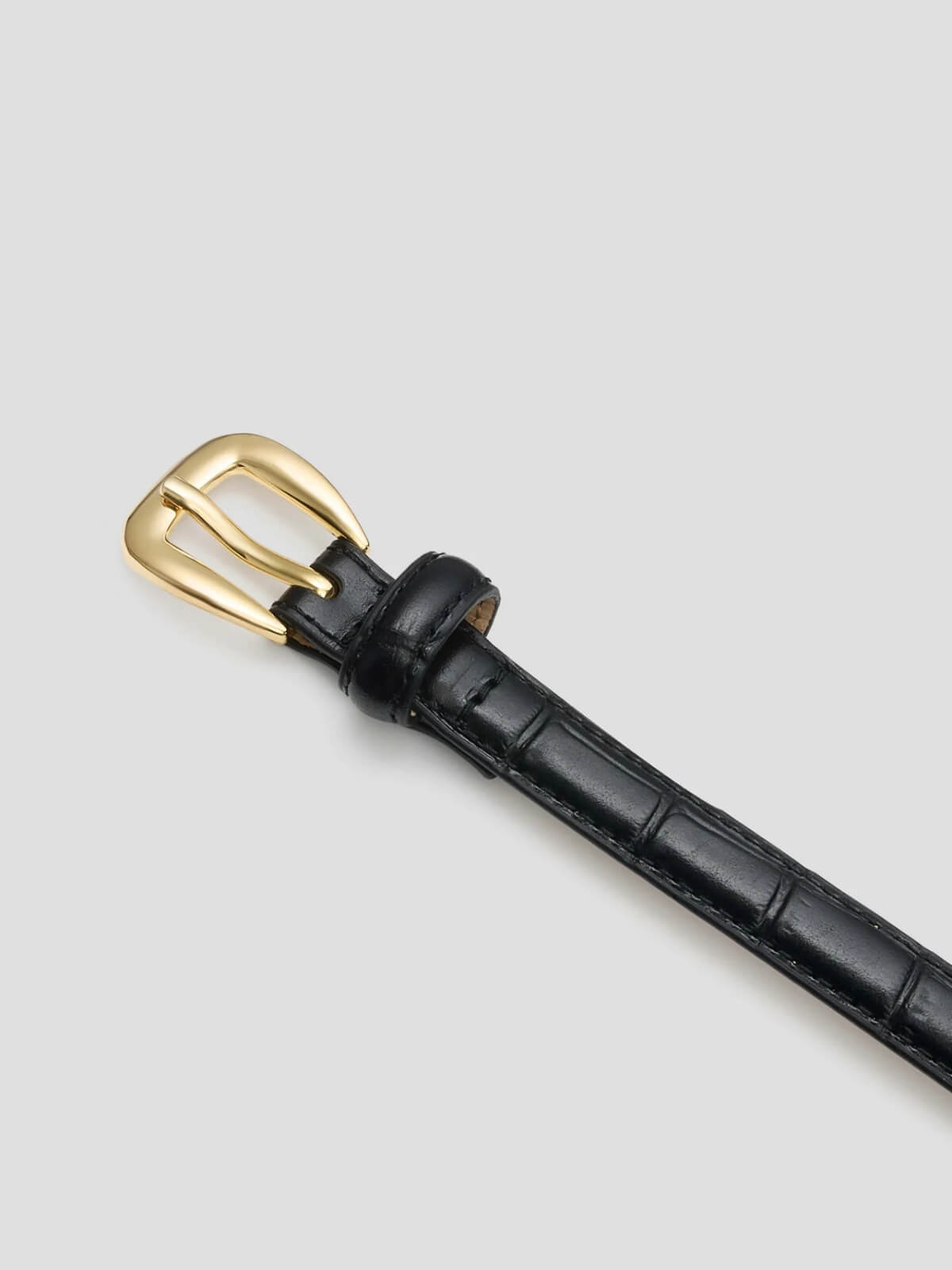 Coco Belt - Black Croc